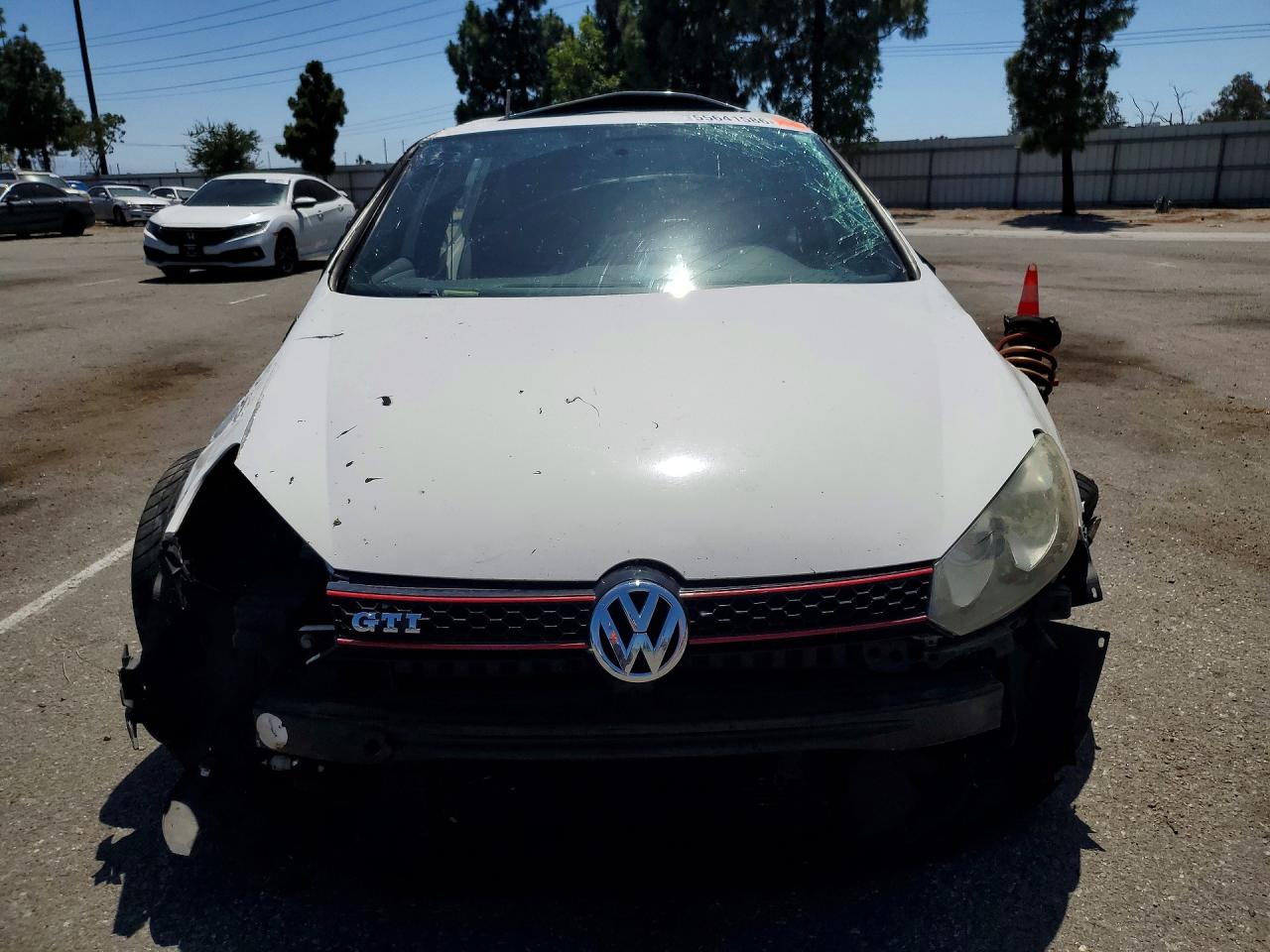 2012 Volkswagen Gti White vin: WVWHD7AJ1CW053587