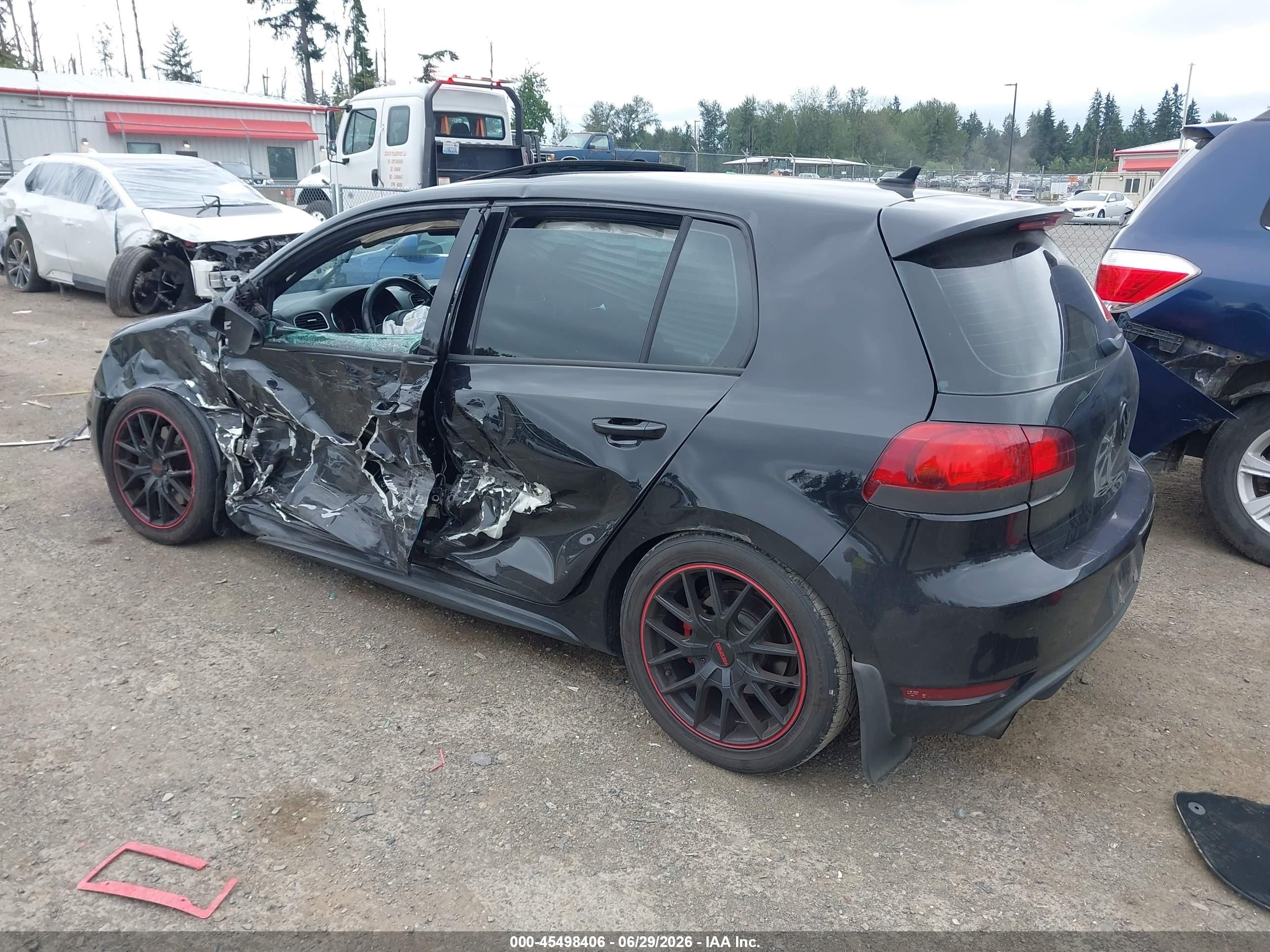 2011 Volkswagen Gti 4-door Black vin: WVWHD7AJ2BW105968