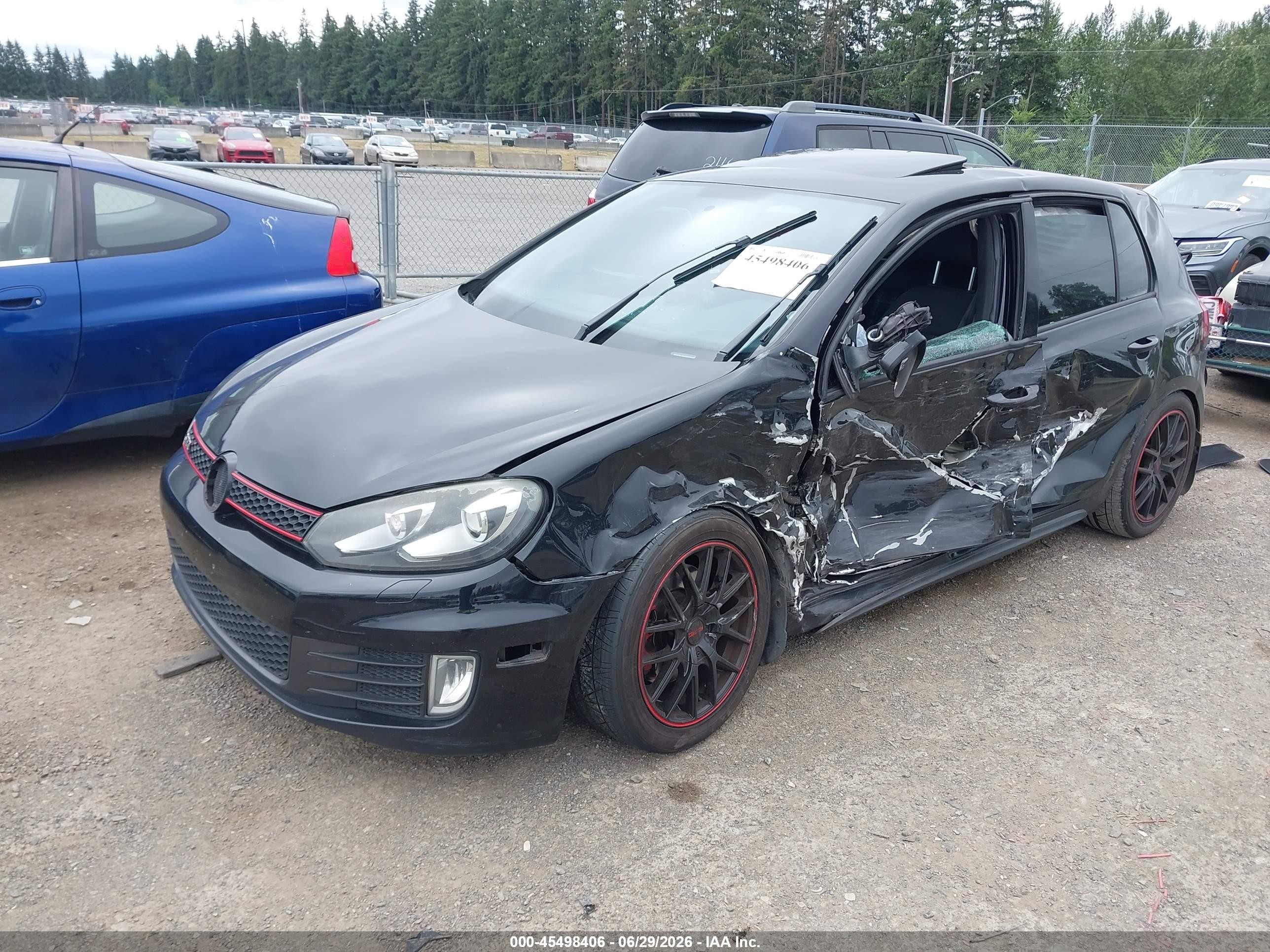 2011 Volkswagen Gti 4-door Black vin: WVWHD7AJ2BW105968