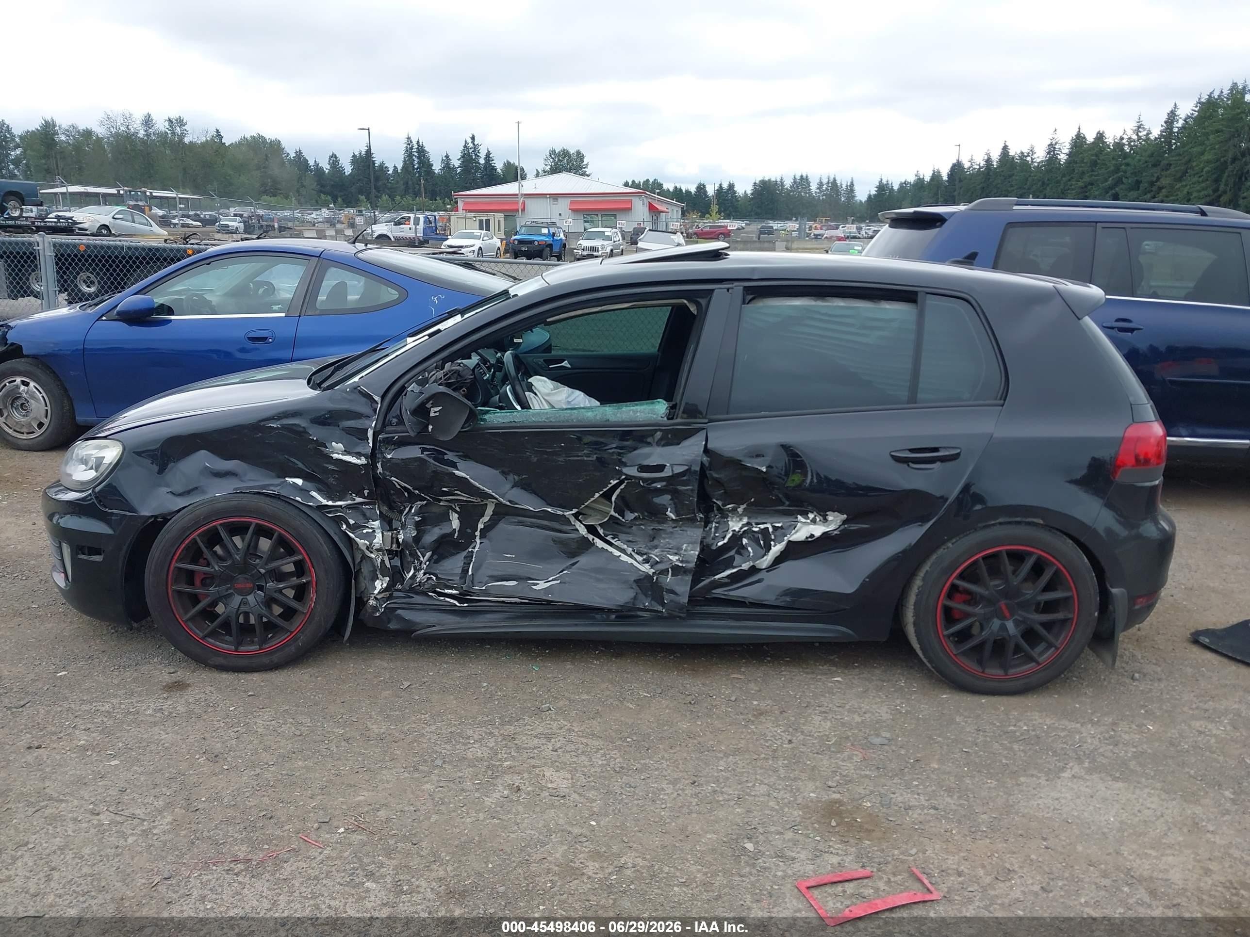 2011 Volkswagen Gti 4-door Black vin: WVWHD7AJ2BW105968