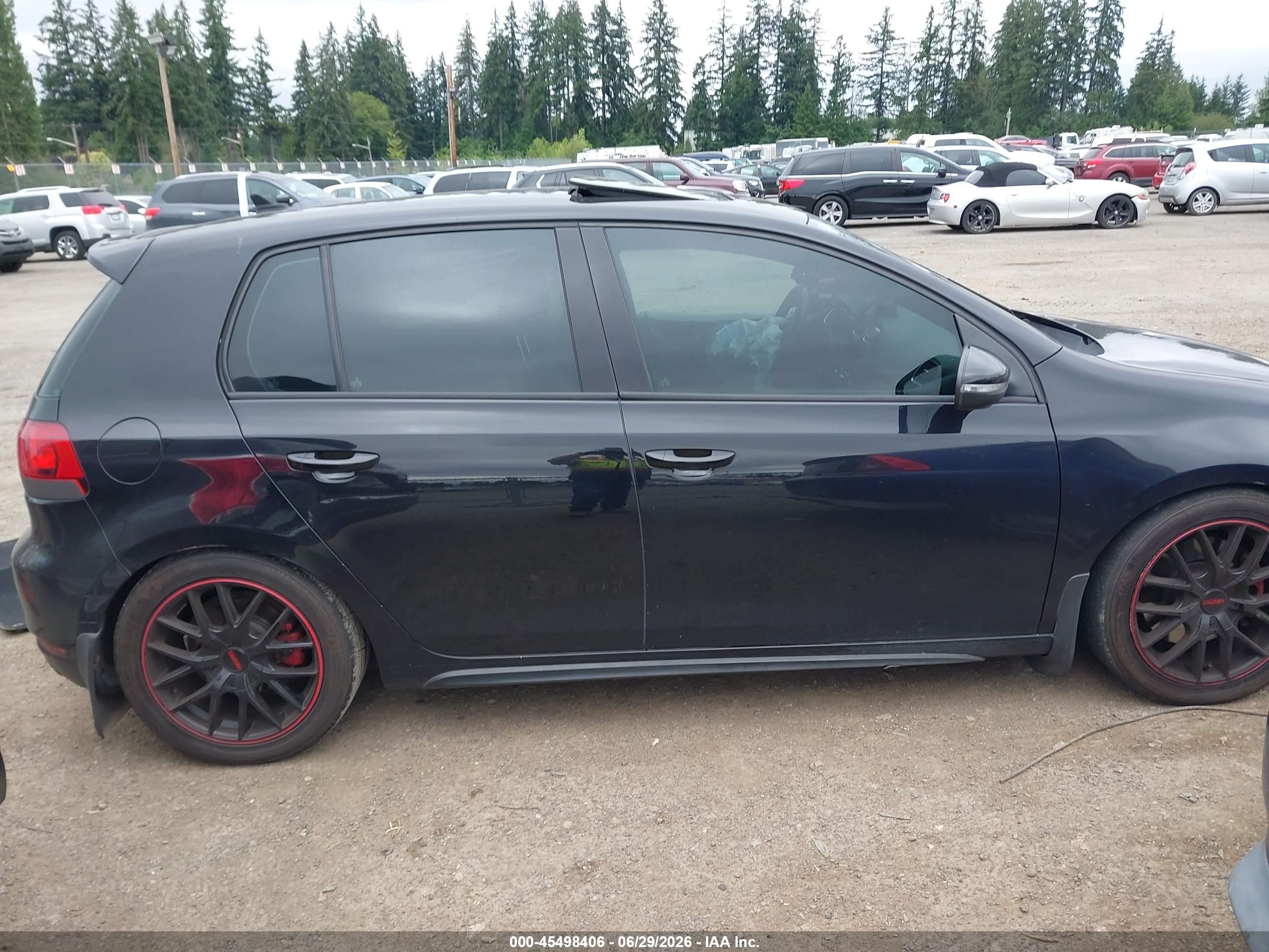 2011 Volkswagen Gti 4-door Black vin: WVWHD7AJ2BW105968