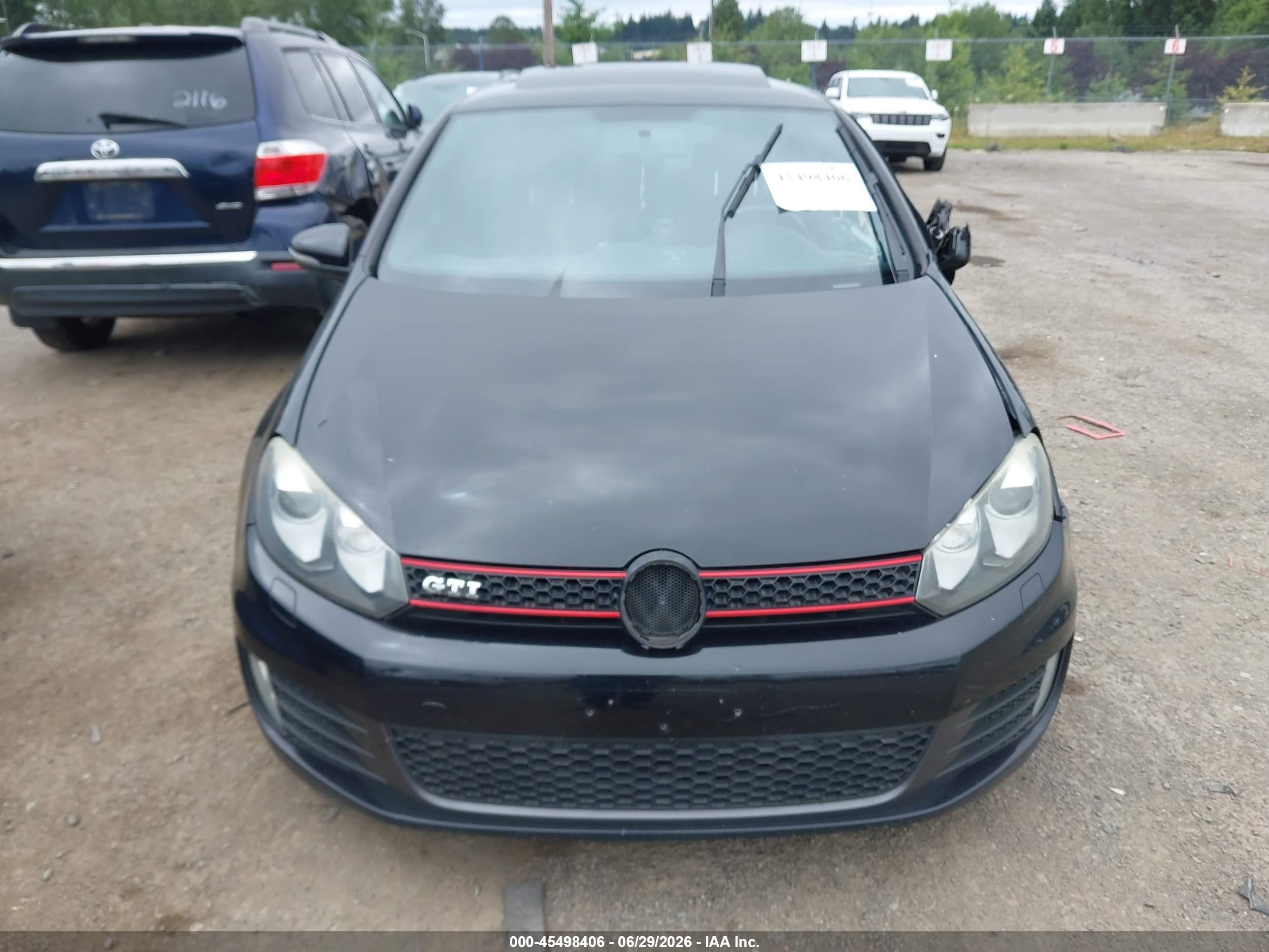 2011 Volkswagen Gti 4-door Black vin: WVWHD7AJ2BW105968