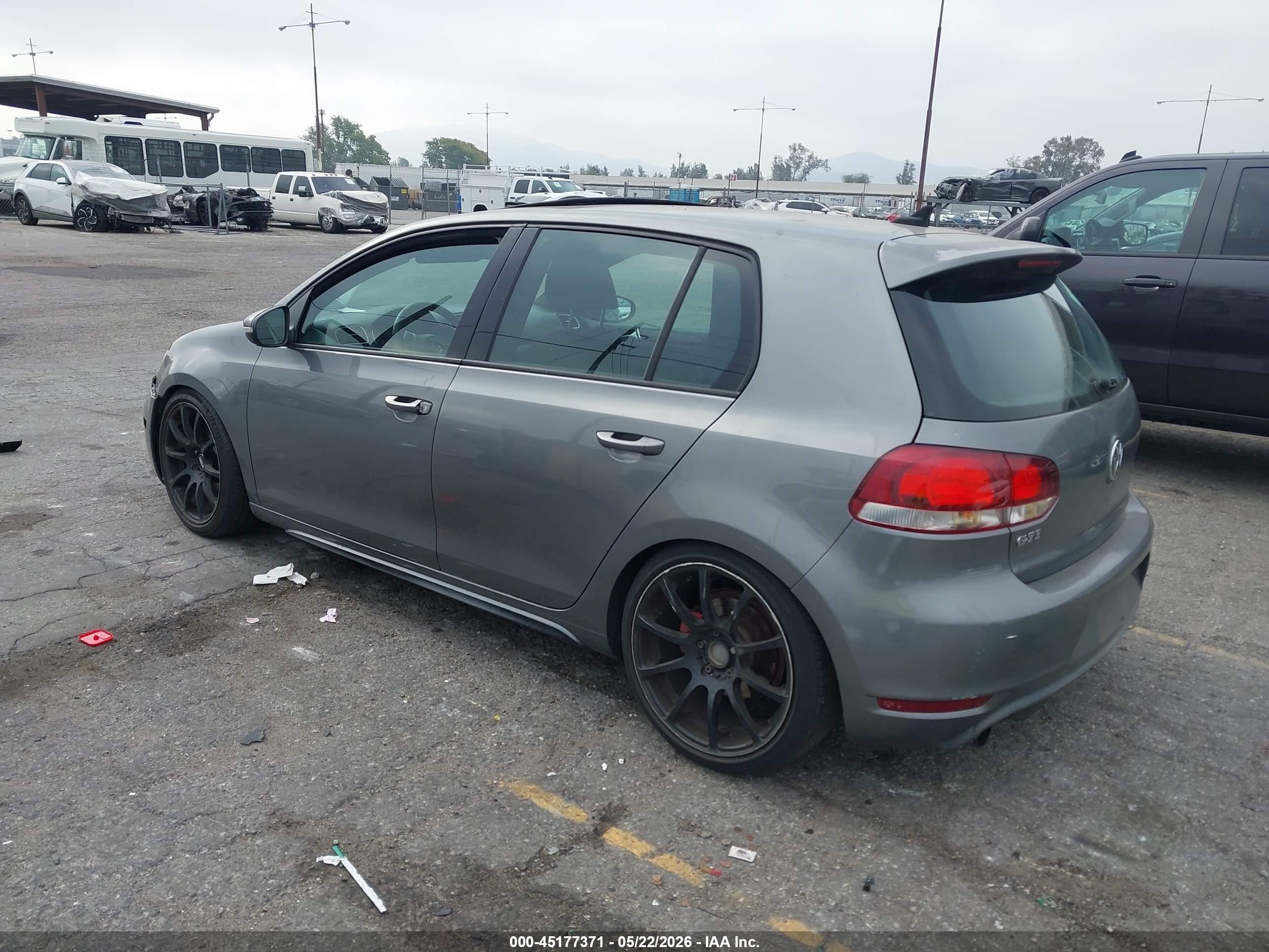 2012 Volkswagen Gti 4-door Gray vin: WVWHD7AJ2CW259761