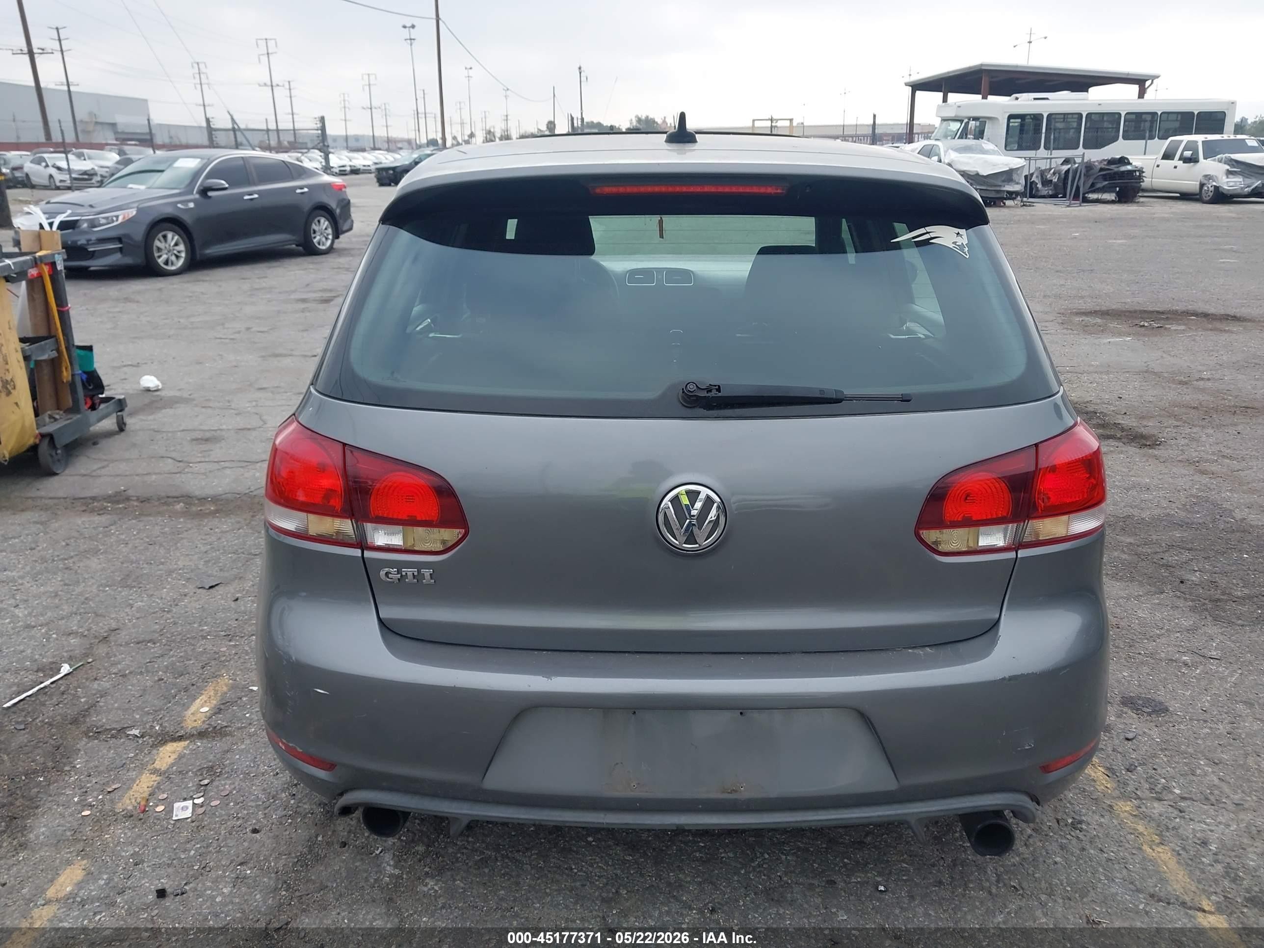 2012 Volkswagen Gti 4-door Gray vin: WVWHD7AJ2CW259761