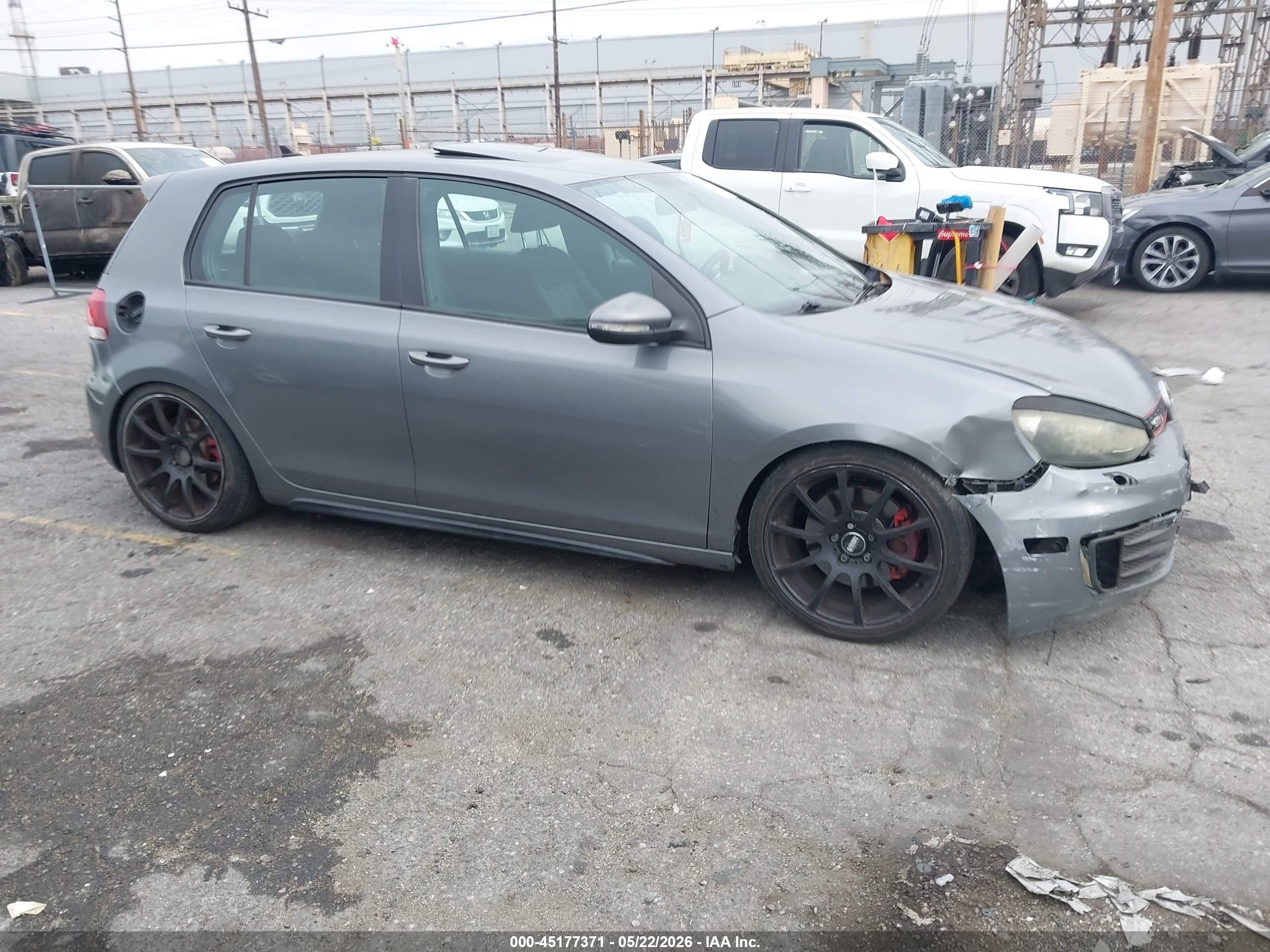 2012 Volkswagen Gti 4-door Gray vin: WVWHD7AJ2CW259761