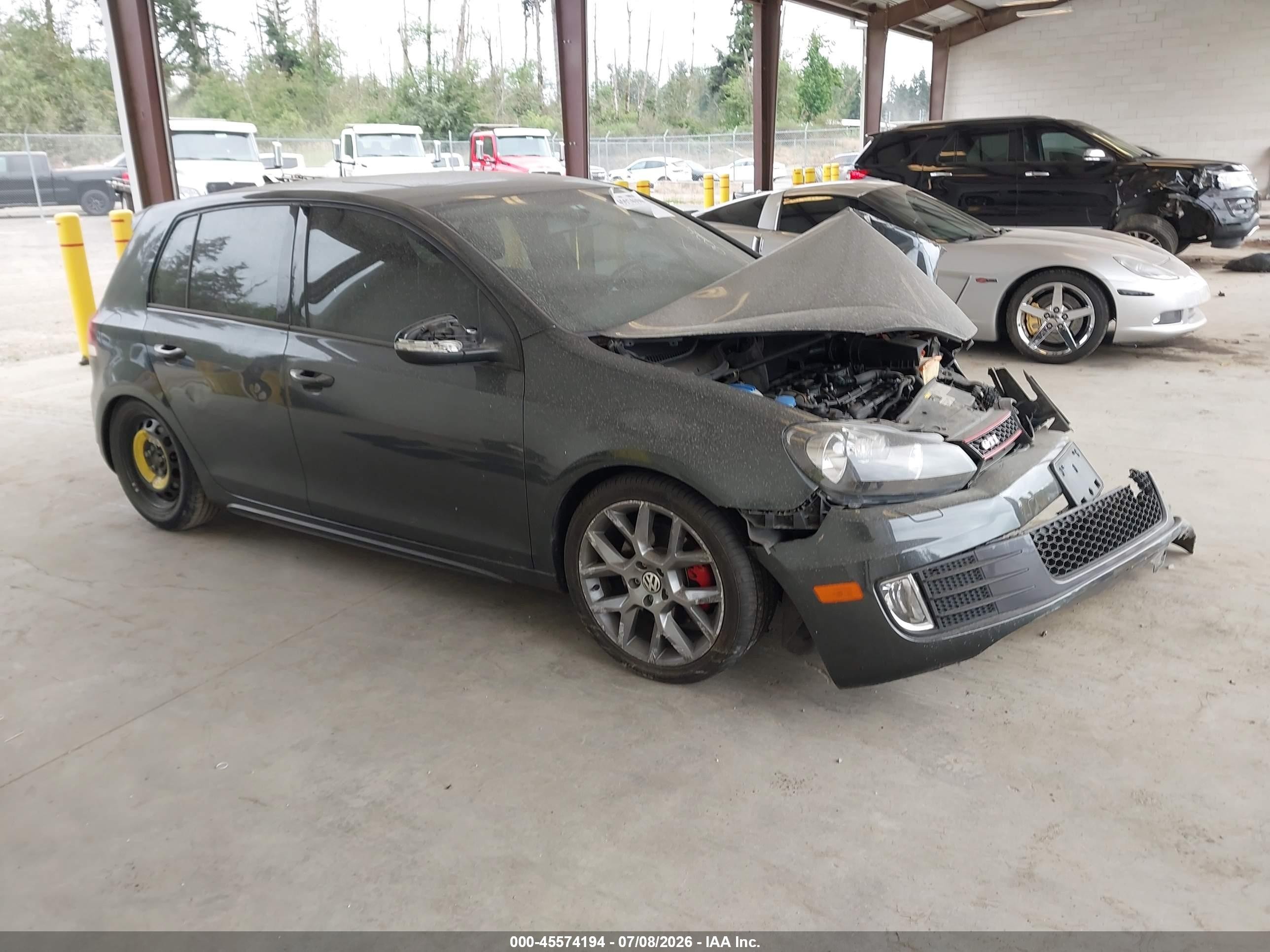 2013 Volkswagen Gti 4-door Gray vin: WVWHD7AJ2DW100028