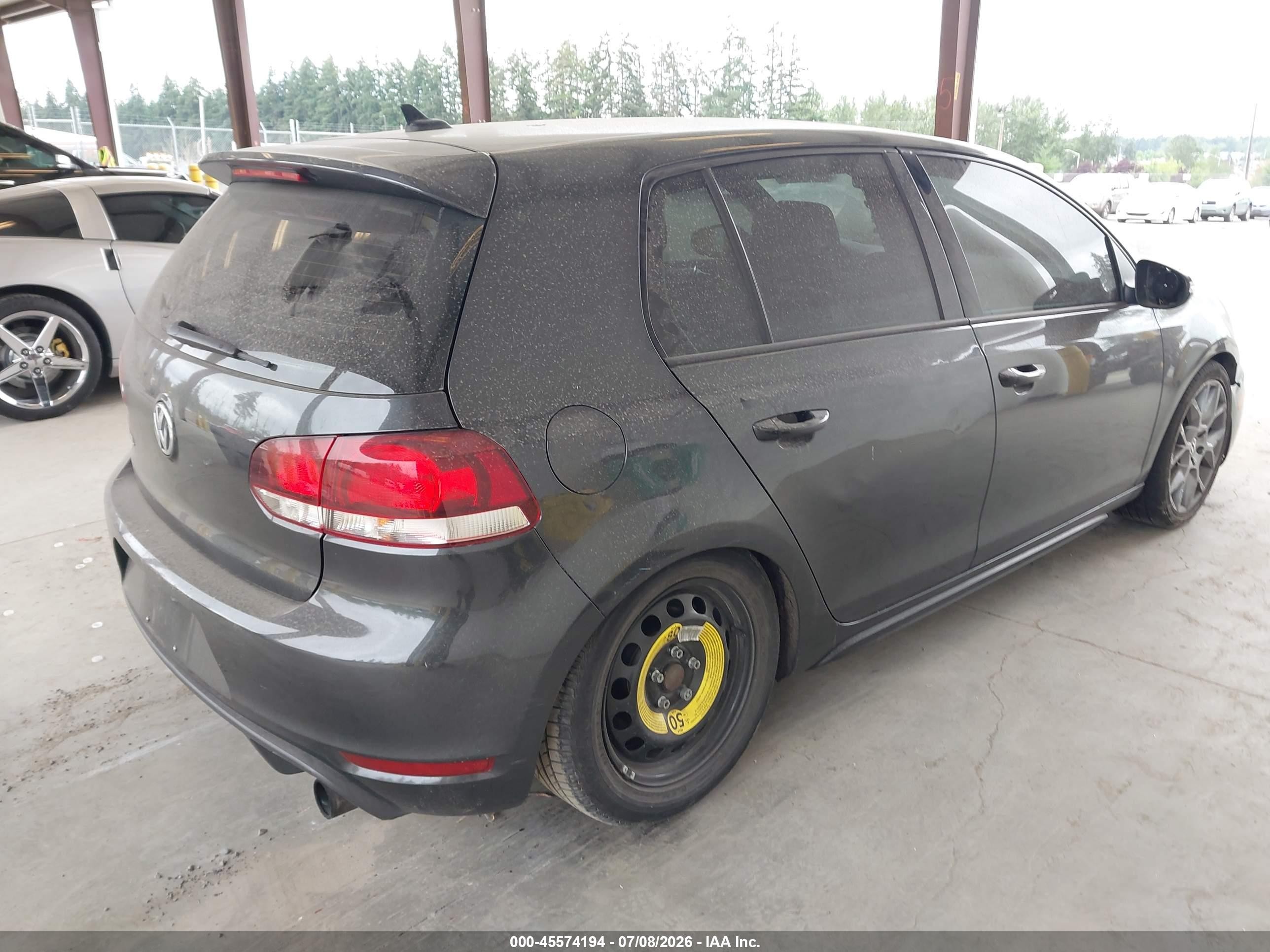 2013 Volkswagen Gti 4-door Gray vin: WVWHD7AJ2DW100028