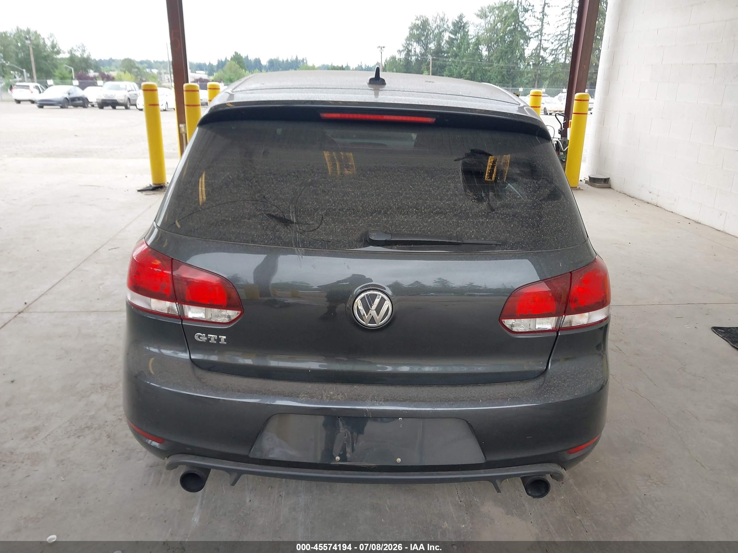 2013 Volkswagen Gti 4-door Gray vin: WVWHD7AJ2DW100028