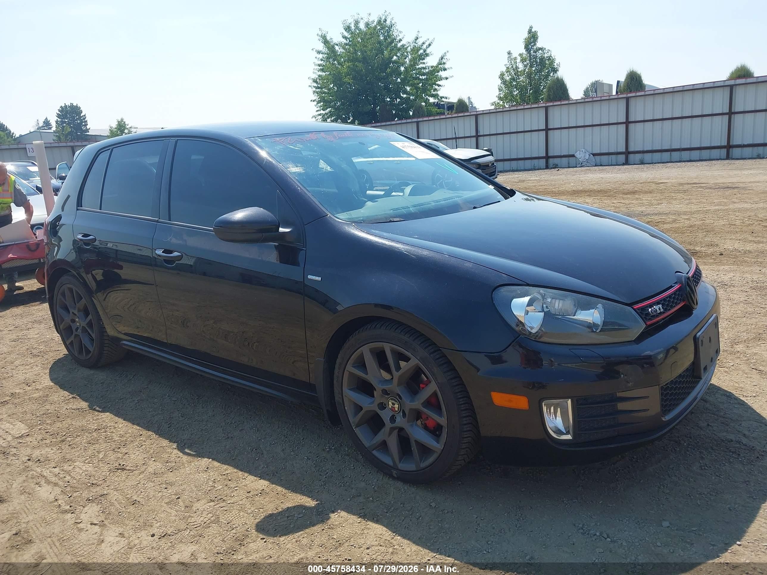 2014 Volkswagen Gti Wolfsburg Edition Black vin: WVWHD7AJ2EW009889
