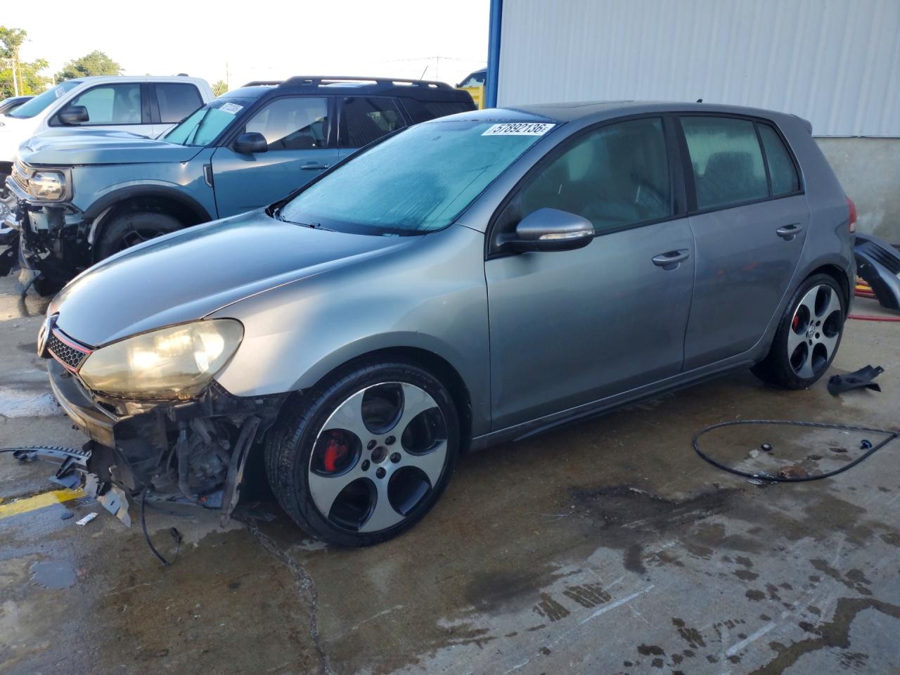 2010 Volkswagen Gti Gray vin: WVWHD7AJ3AW208671