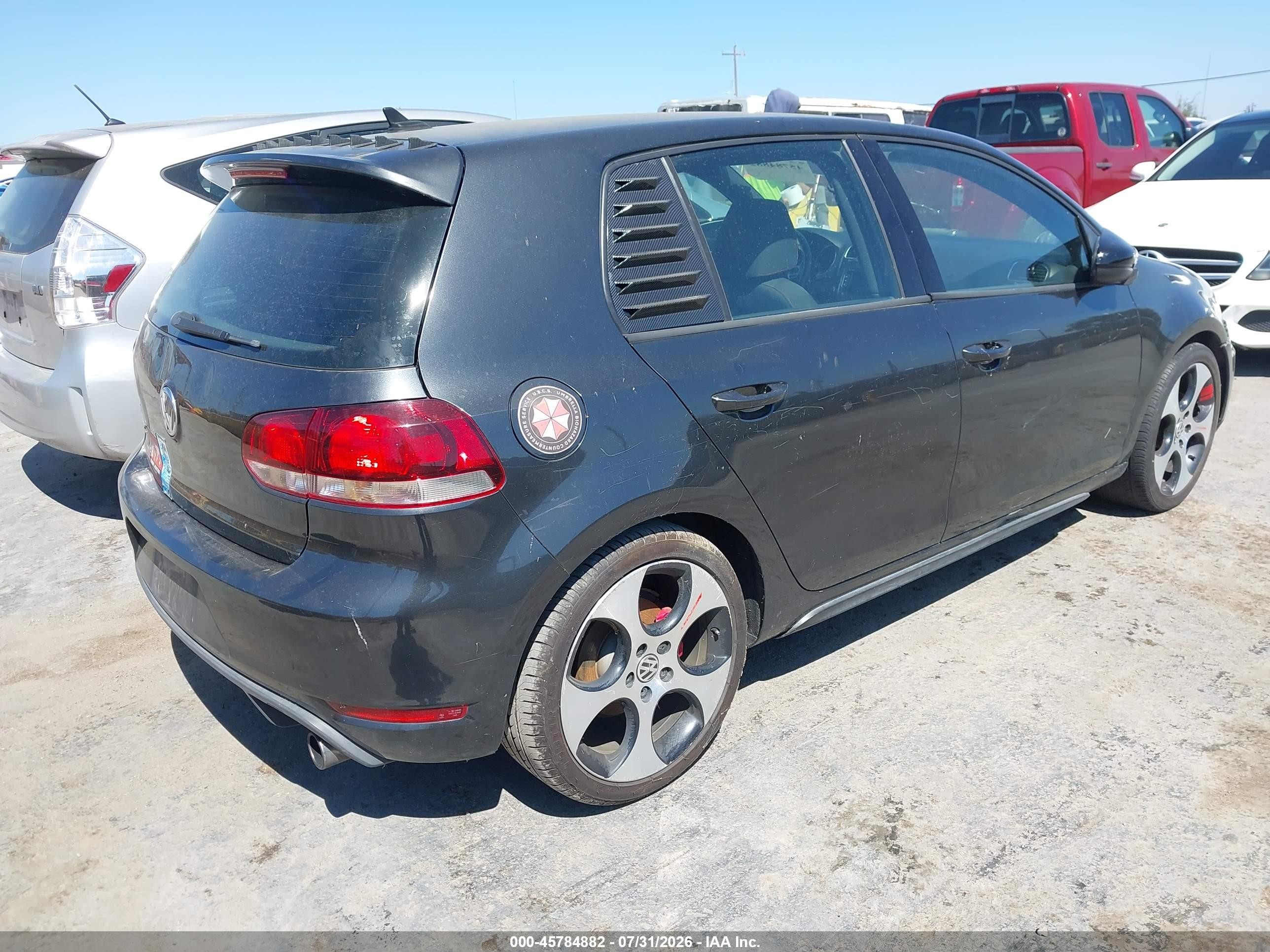 2012 Volkswagen Gti 4-door Gray vin: WVWHD7AJ3CW015892