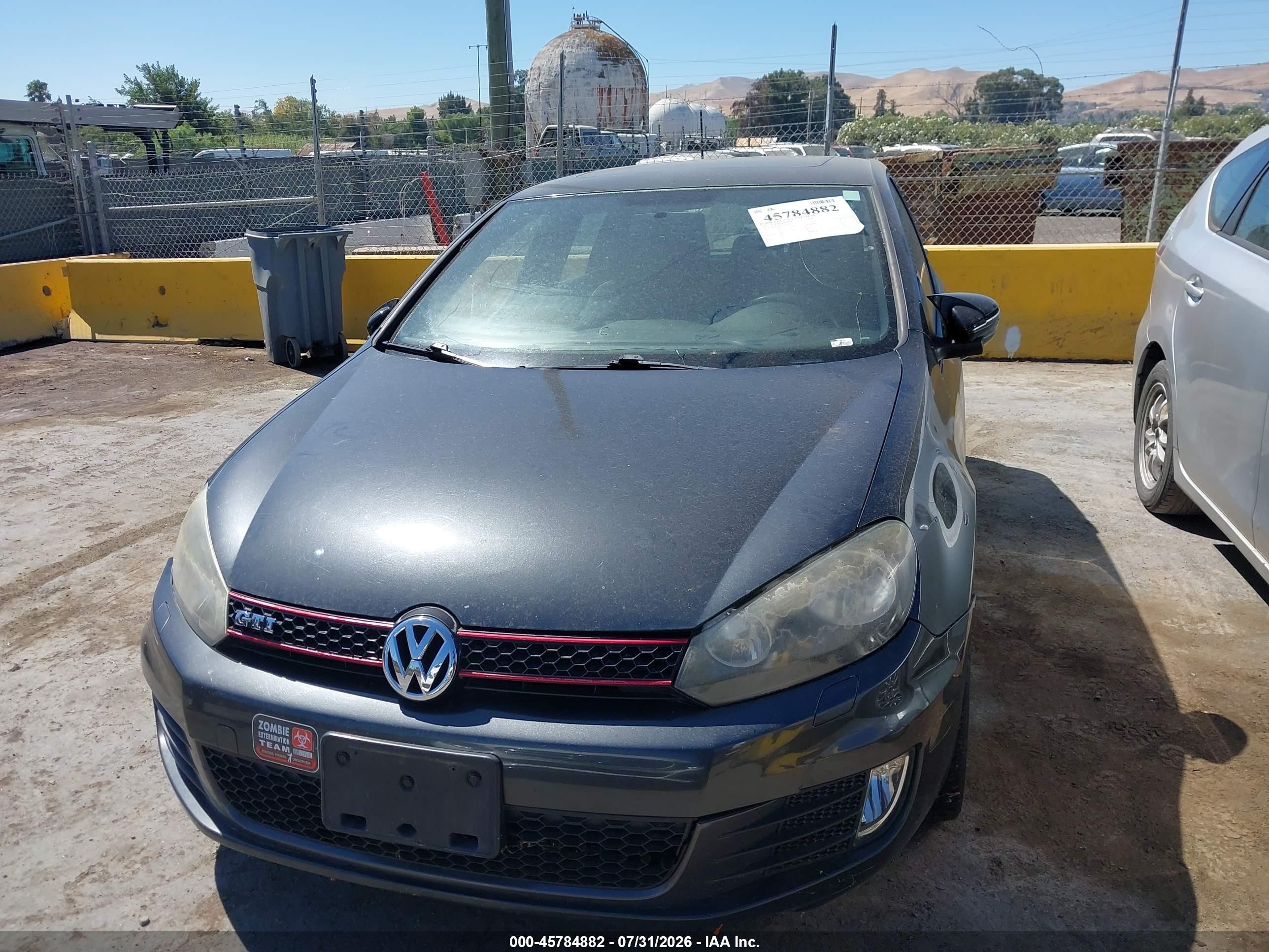 2012 Volkswagen Gti 4-door Gray vin: WVWHD7AJ3CW015892