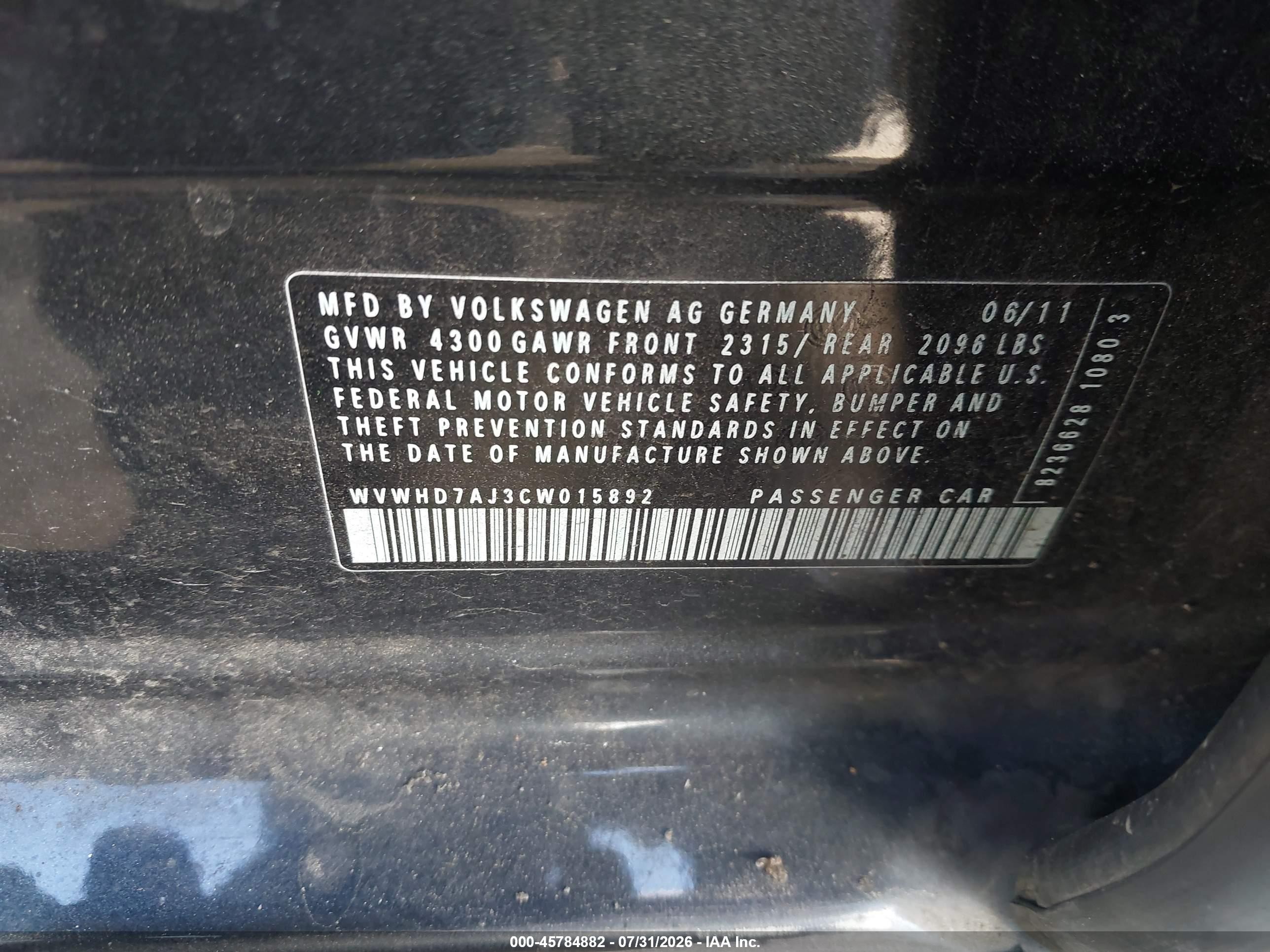 2012 Volkswagen Gti 4-door Gray vin: WVWHD7AJ3CW015892
