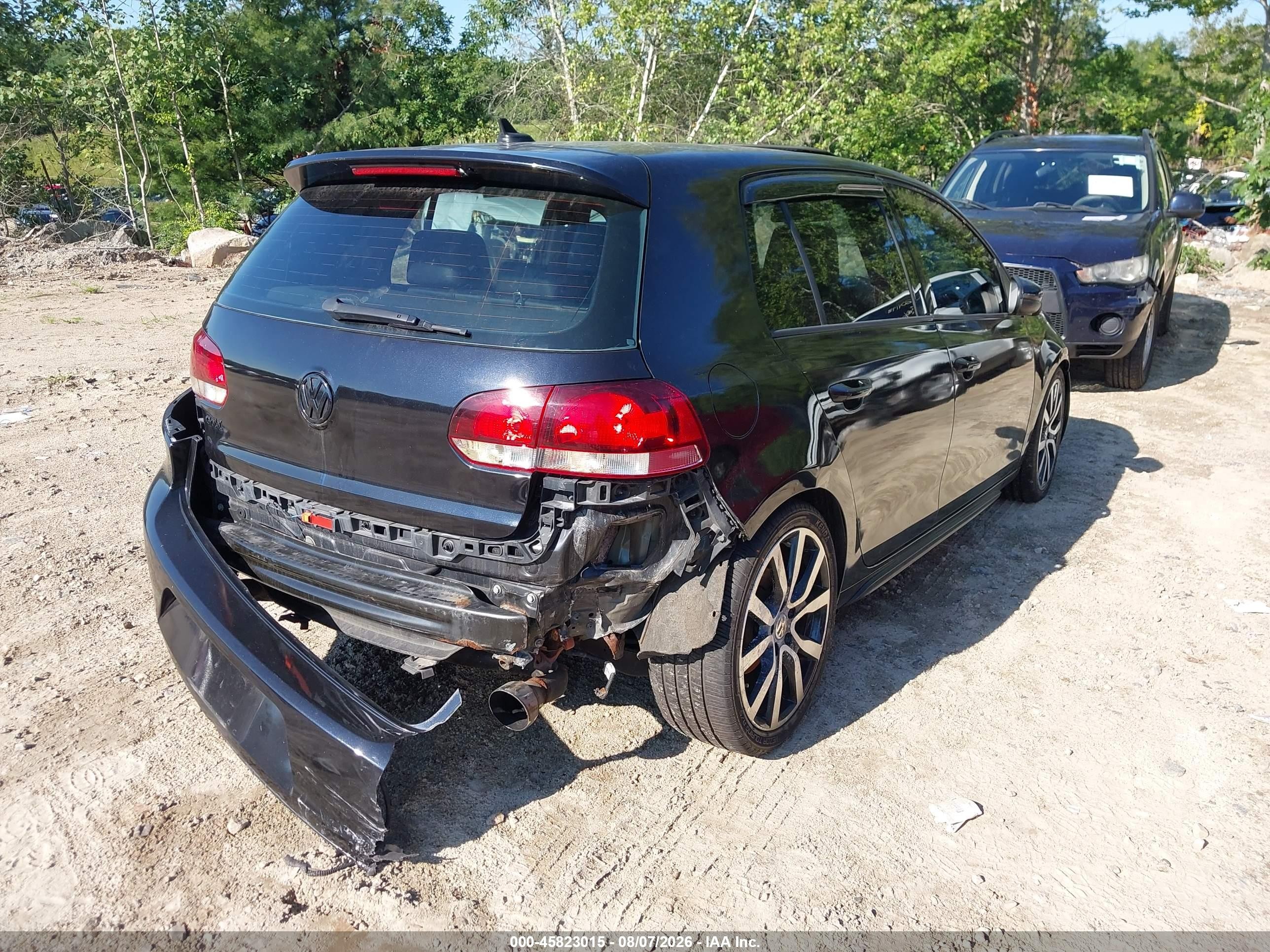 2012 Volkswagen Gti 4-door Autobahn Черный vin: WVWHD7AJ3CW036967