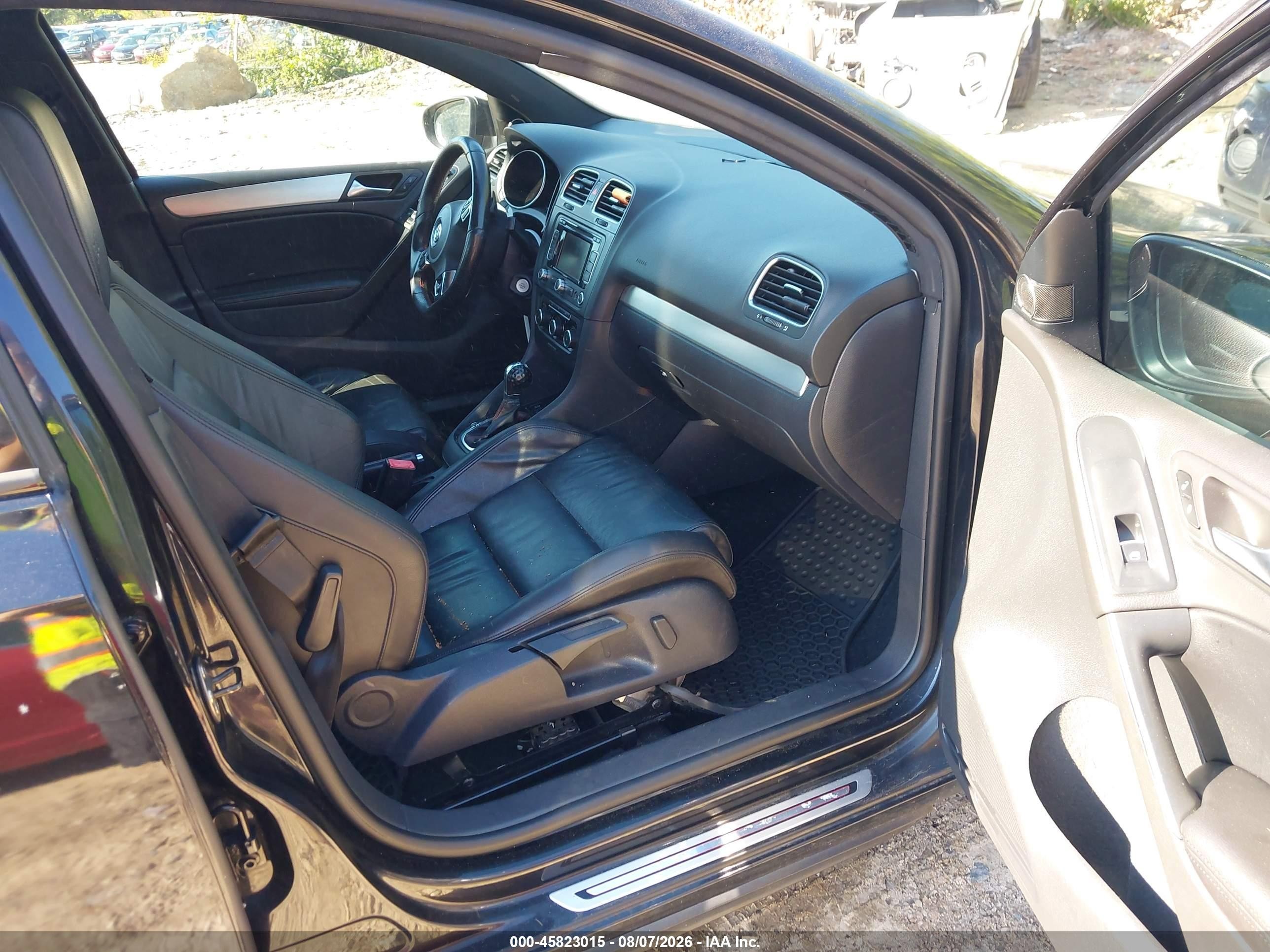 2012 Volkswagen Gti 4-door Autobahn Черный vin: WVWHD7AJ3CW036967
