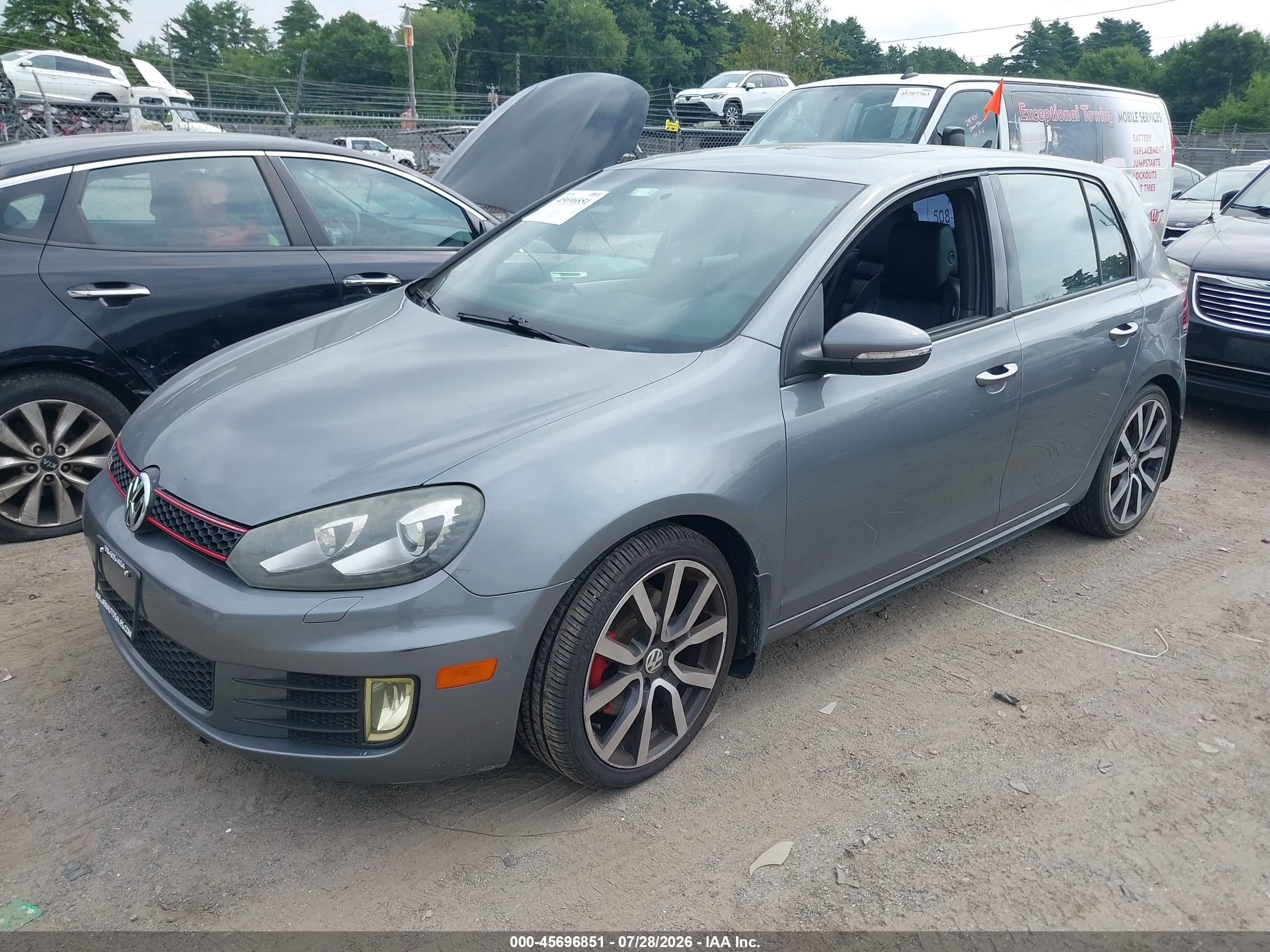 2013 Volkswagen Gti 4-door Autobahn Gray vin: WVWHD7AJ3DW088584