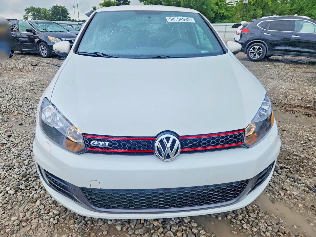 2014 Volkswagen Gti White vin: WVWHD7AJ3EW007410
