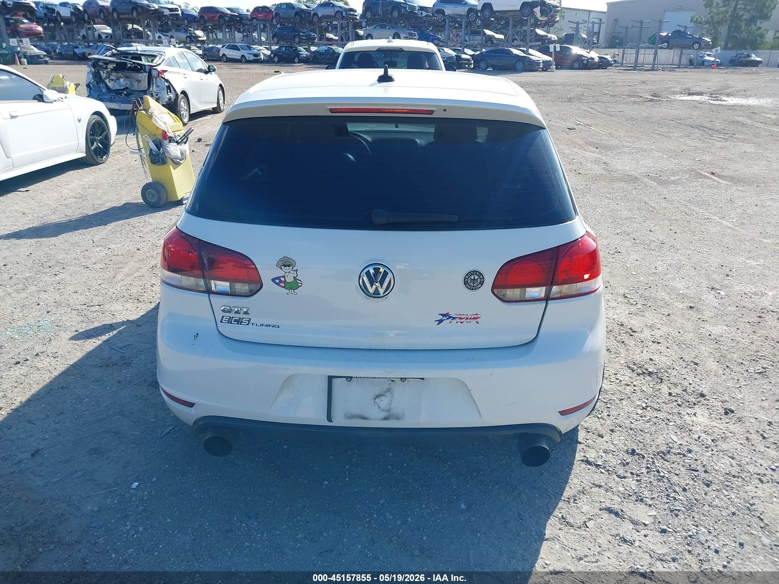 2014 Volkswagen Gti Wolfsburg Edition White vin: WVWHD7AJ3EW008797