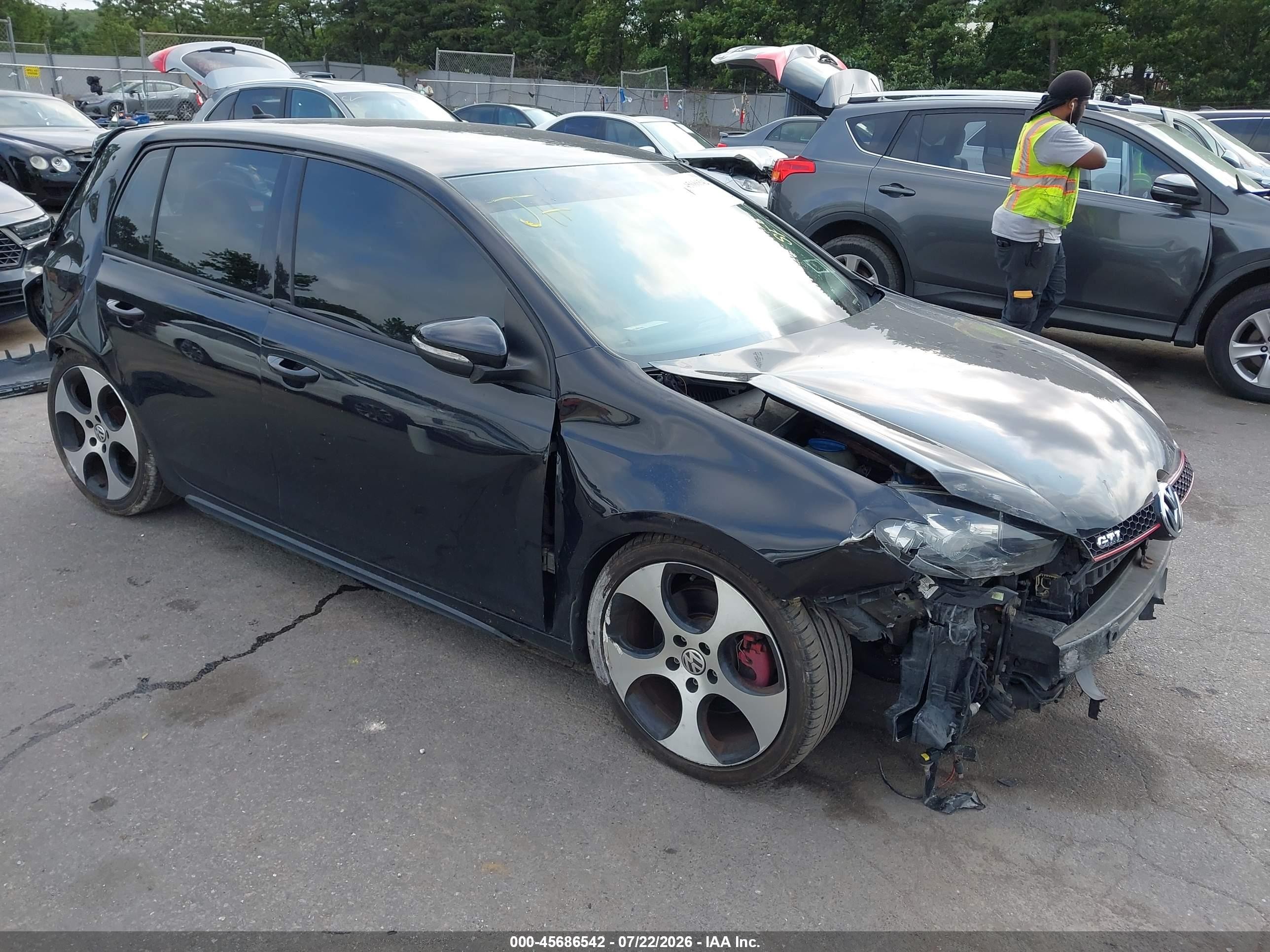 2012 Volkswagen Gti 4-door Черный vin: WVWHD7AJ4CW118027