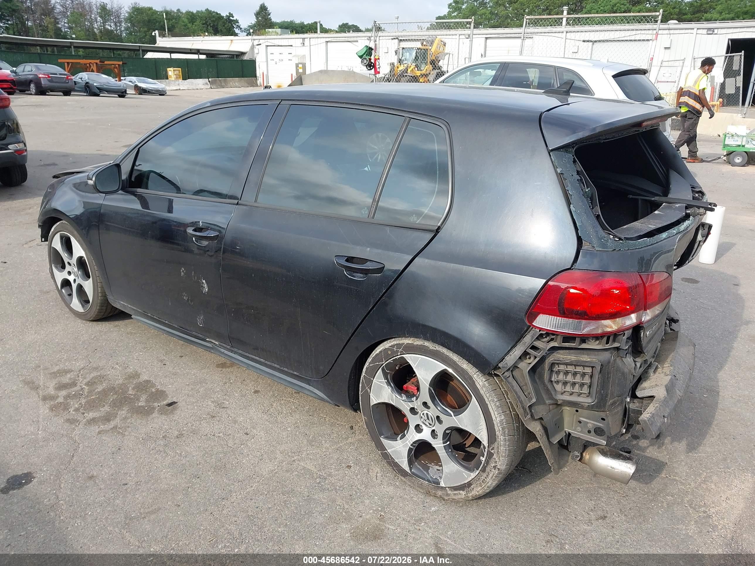 2012 Volkswagen Gti 4-door Black vin: WVWHD7AJ4CW118027