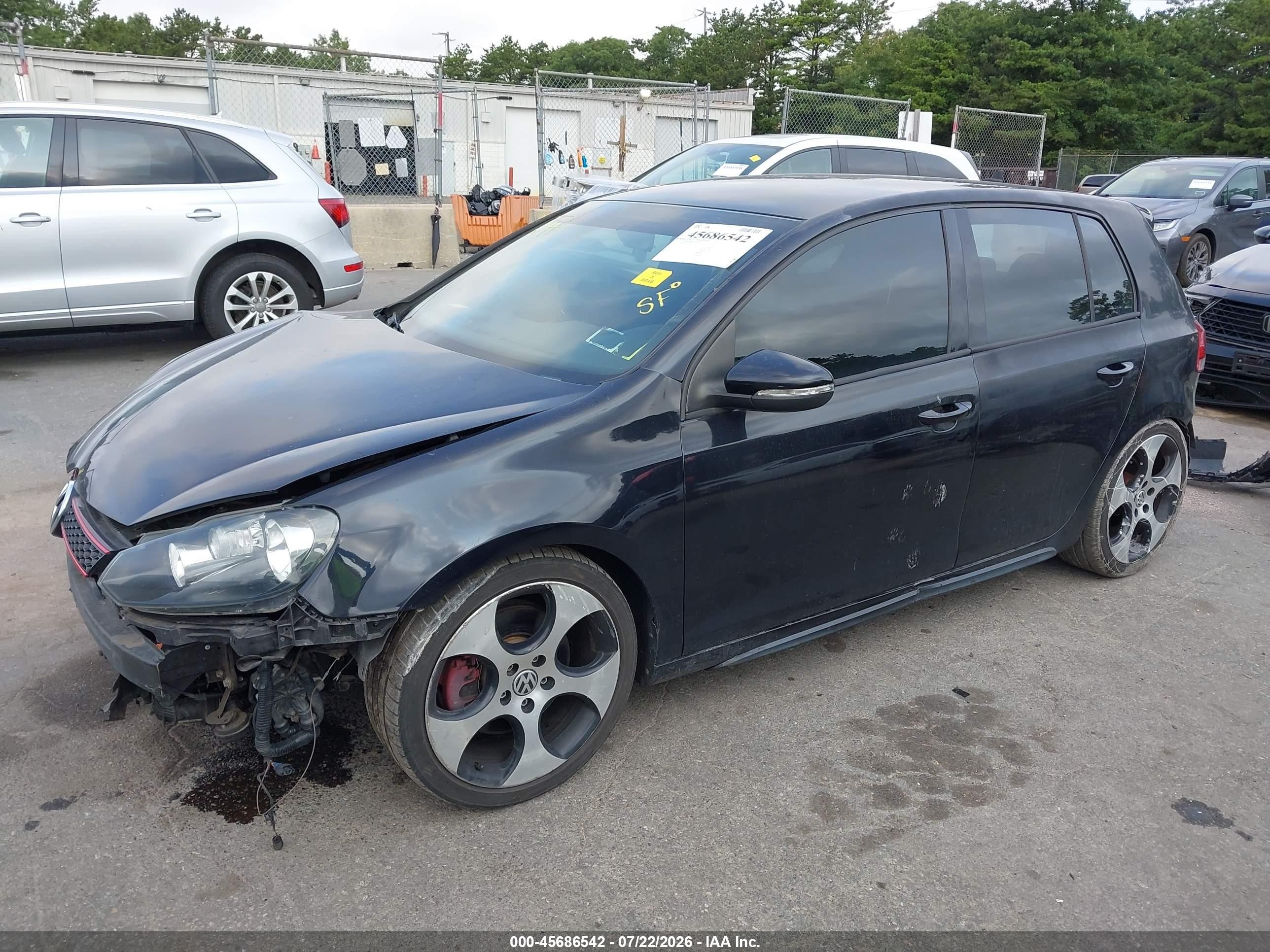 2012 Volkswagen Gti 4-door Black vin: WVWHD7AJ4CW118027