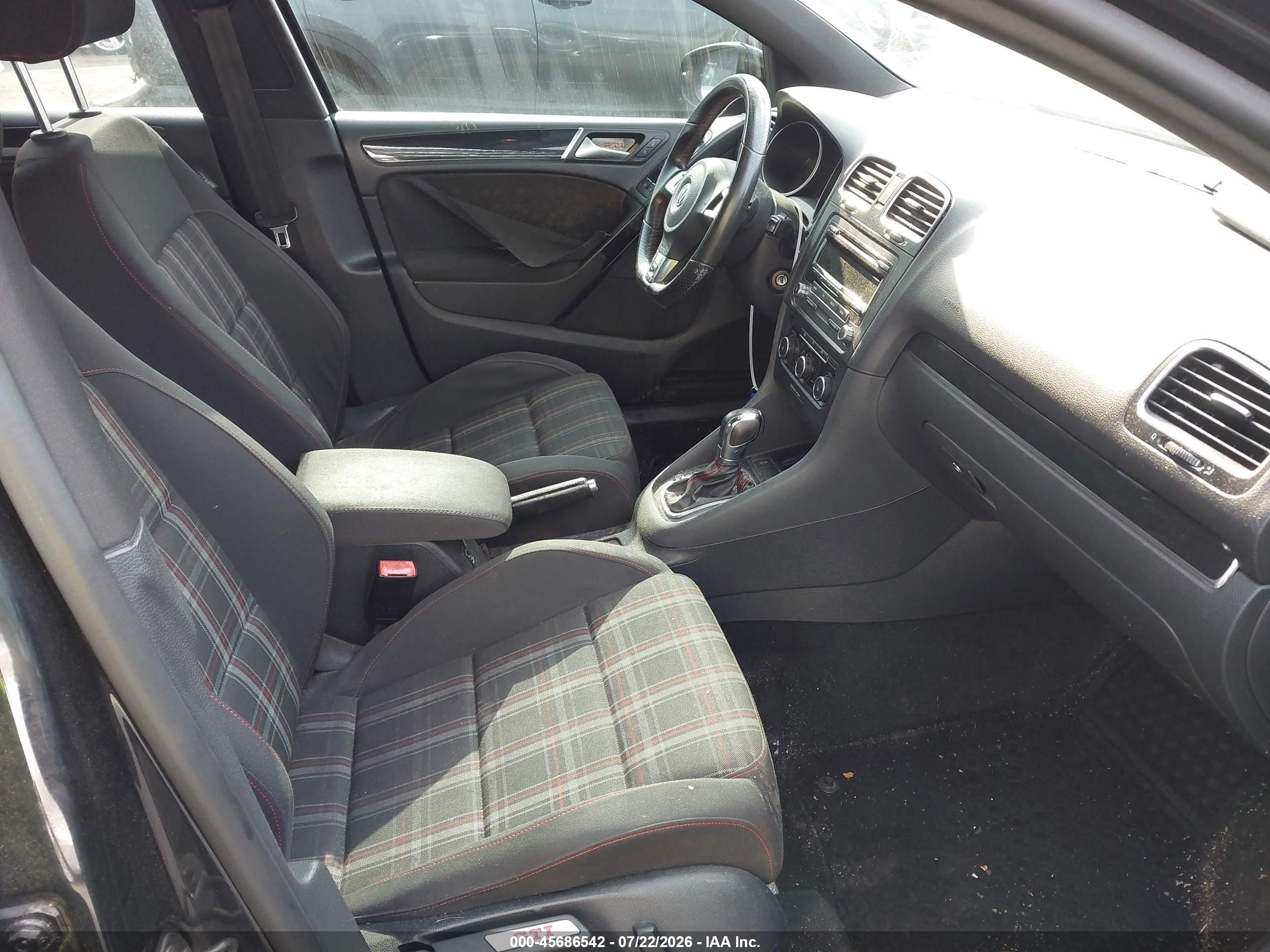 2012 Volkswagen Gti 4-door Black vin: WVWHD7AJ4CW118027
