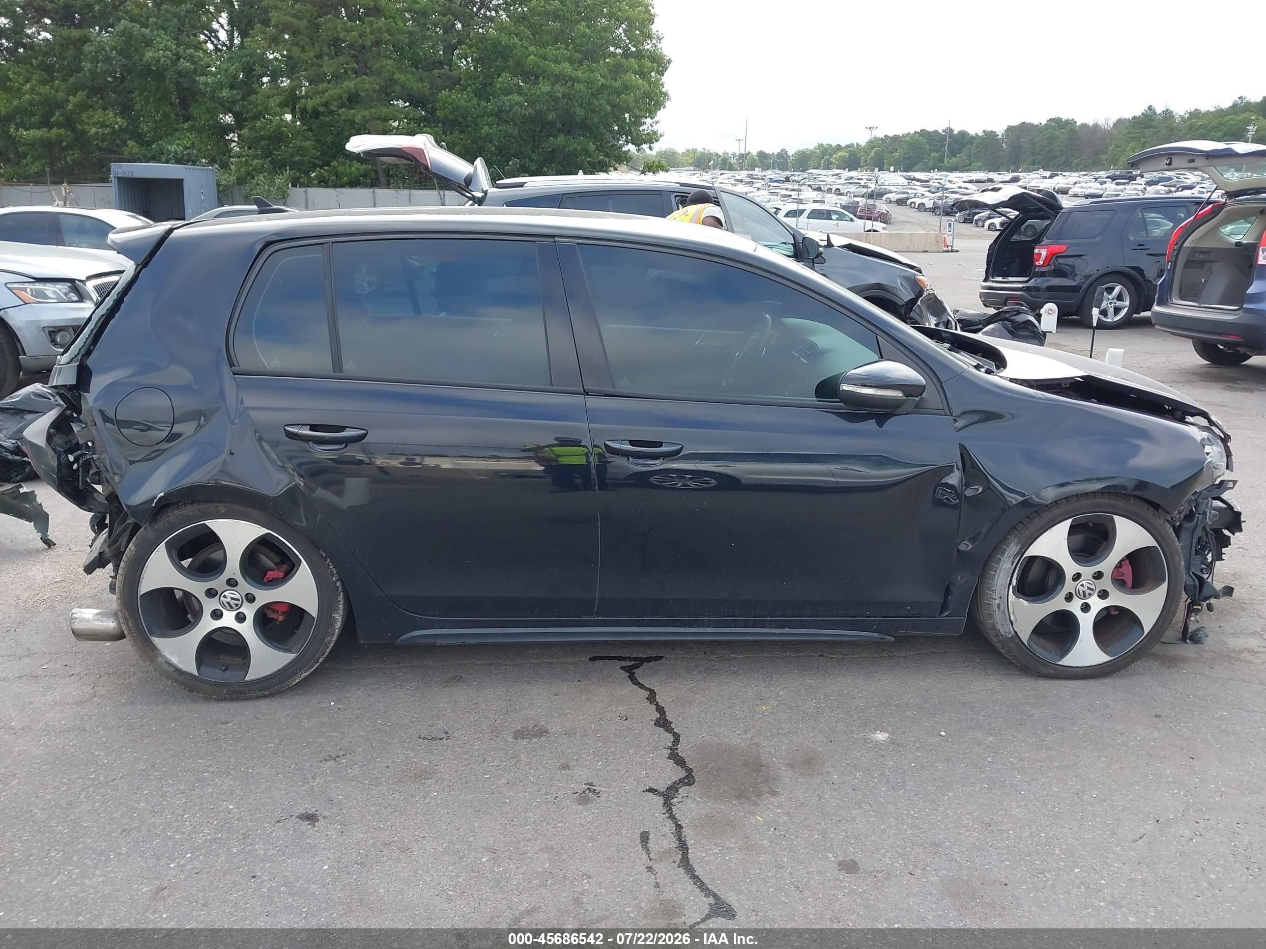 2012 Volkswagen Gti 4-door Black vin: WVWHD7AJ4CW118027