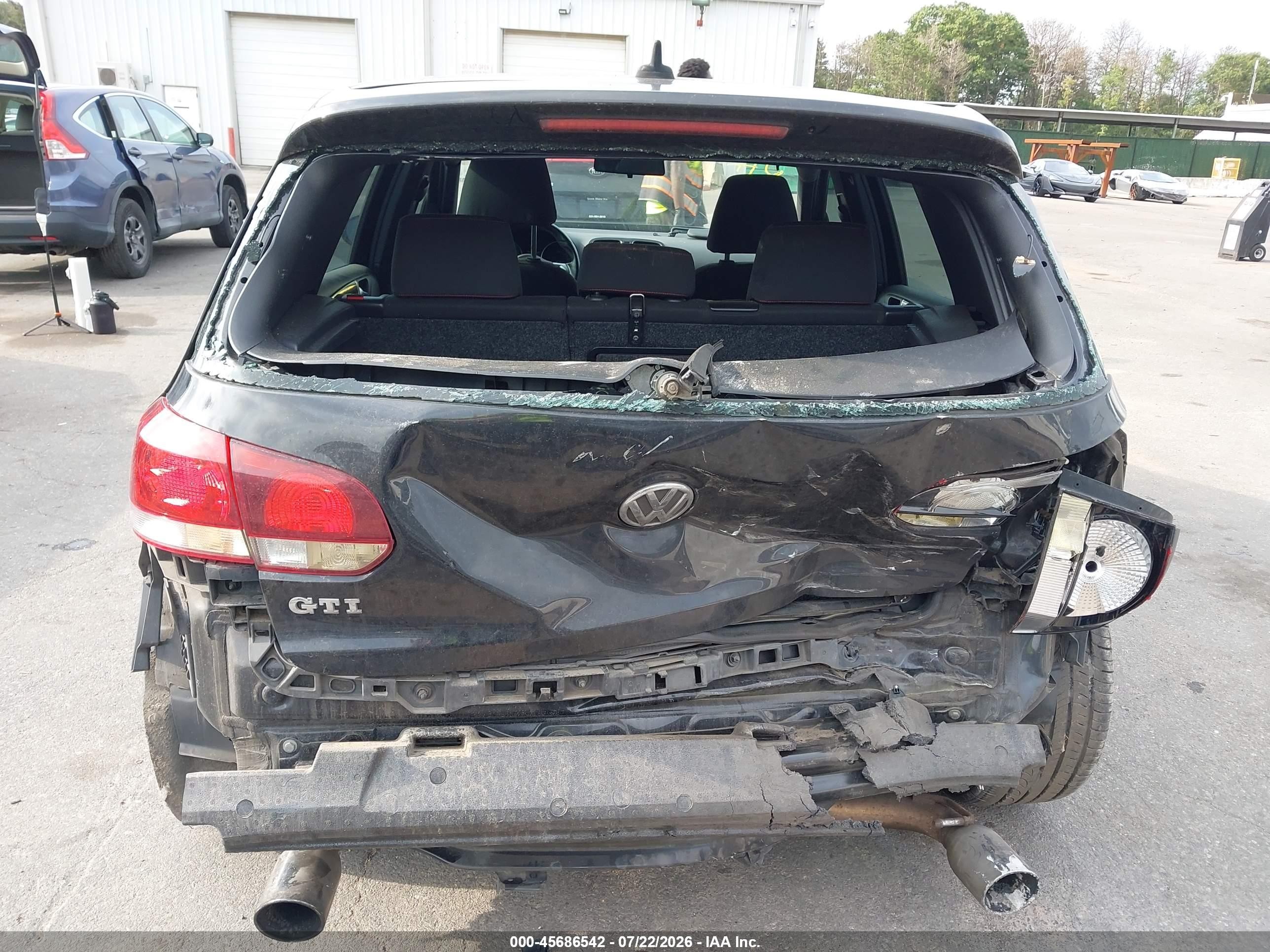 2012 Volkswagen Gti 4-door Black vin: WVWHD7AJ4CW118027