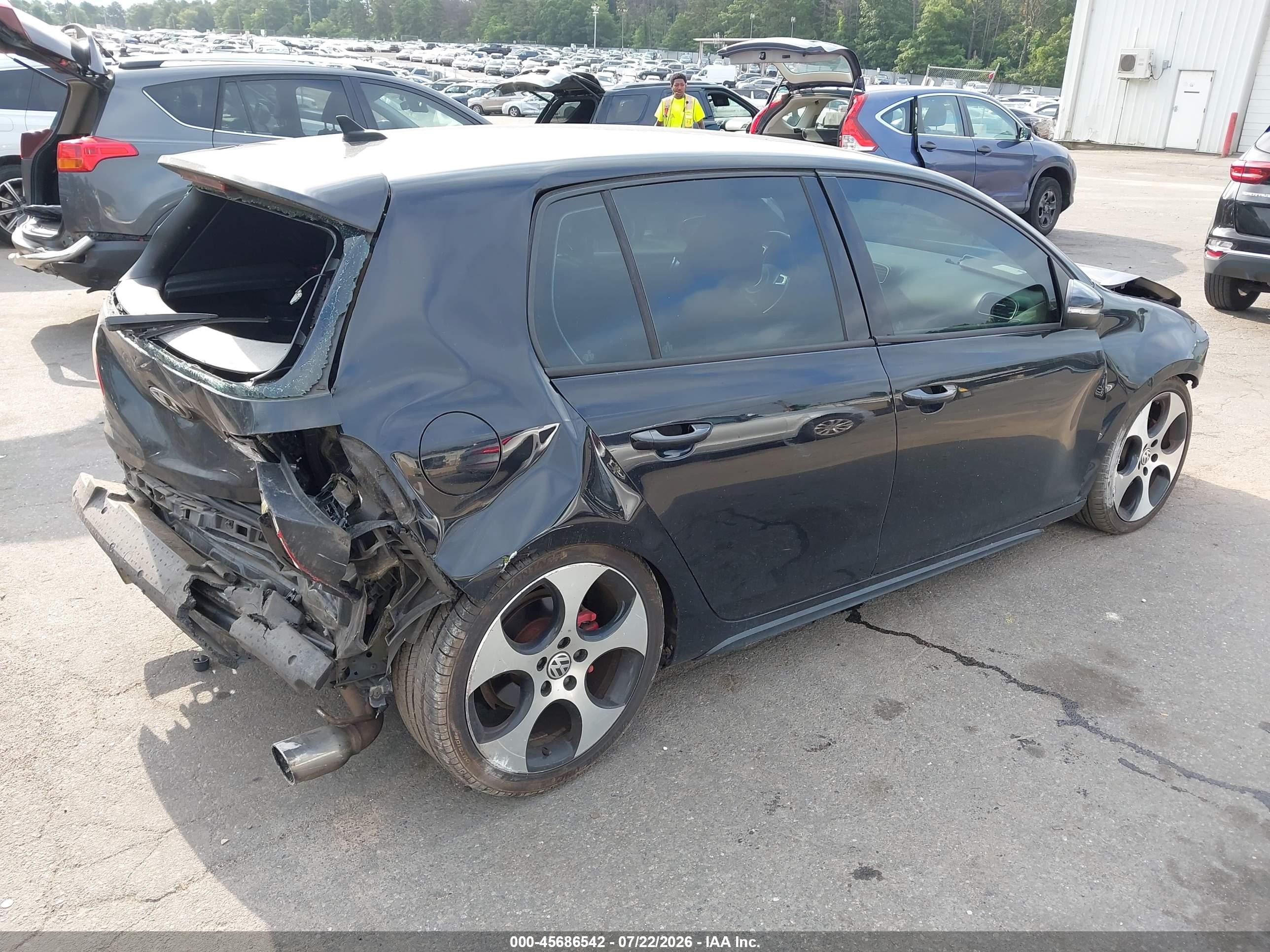 2012 Volkswagen Gti 4-door Black vin: WVWHD7AJ4CW118027