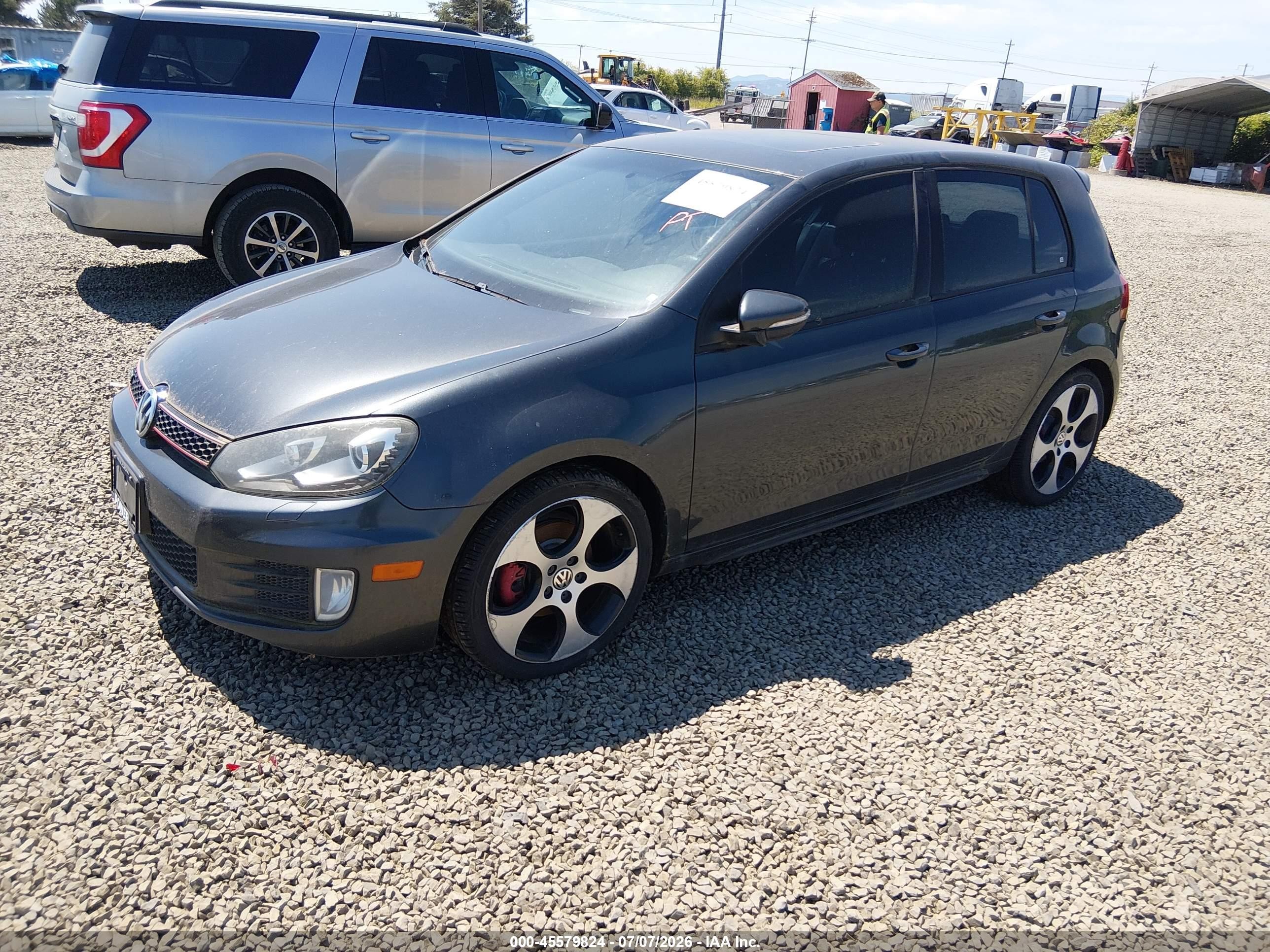 2012 Volkswagen Gti 4-door Black vin: WVWHD7AJ4CW215339
