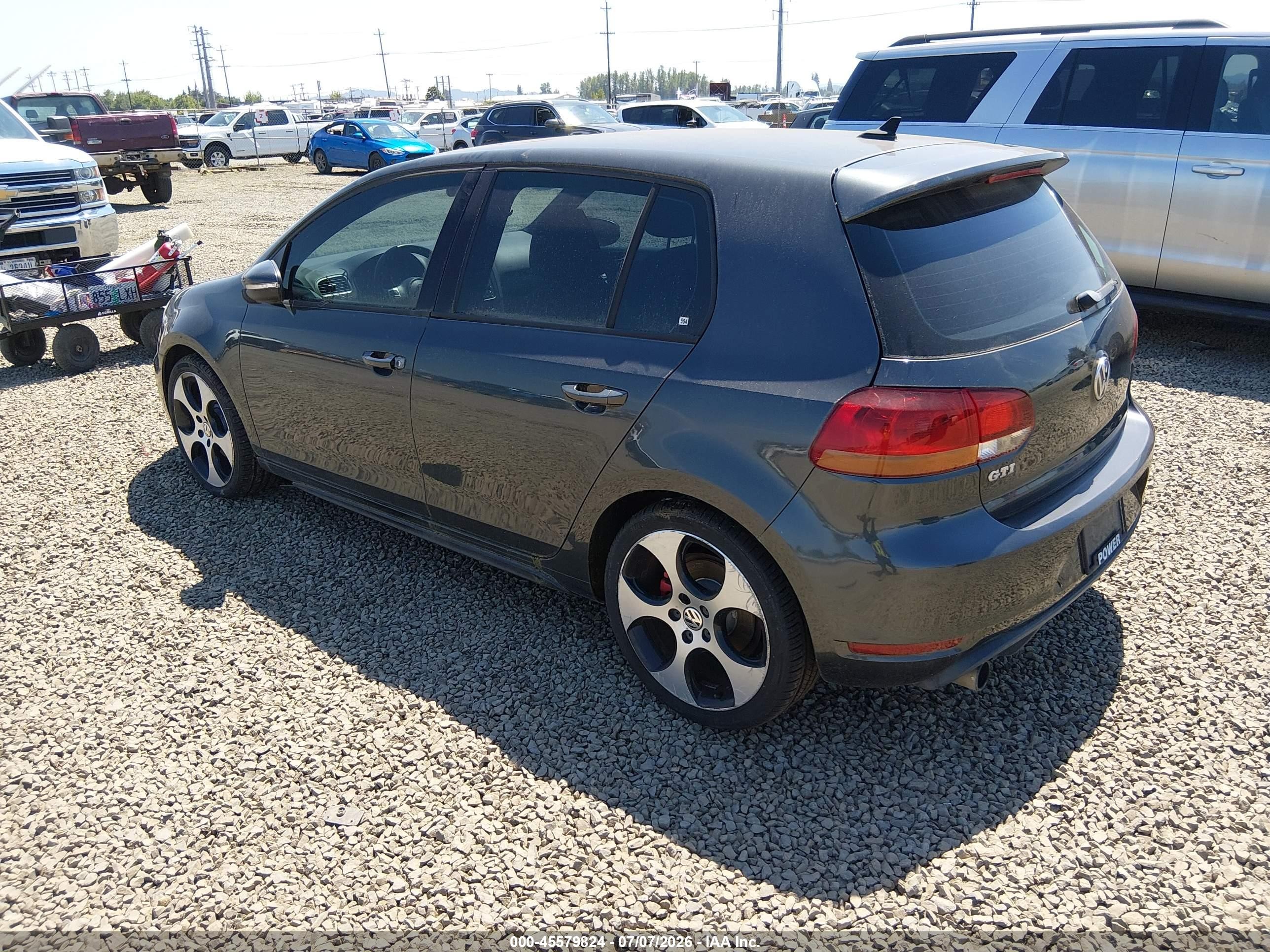 2012 Volkswagen Gti 4-door Black vin: WVWHD7AJ4CW215339