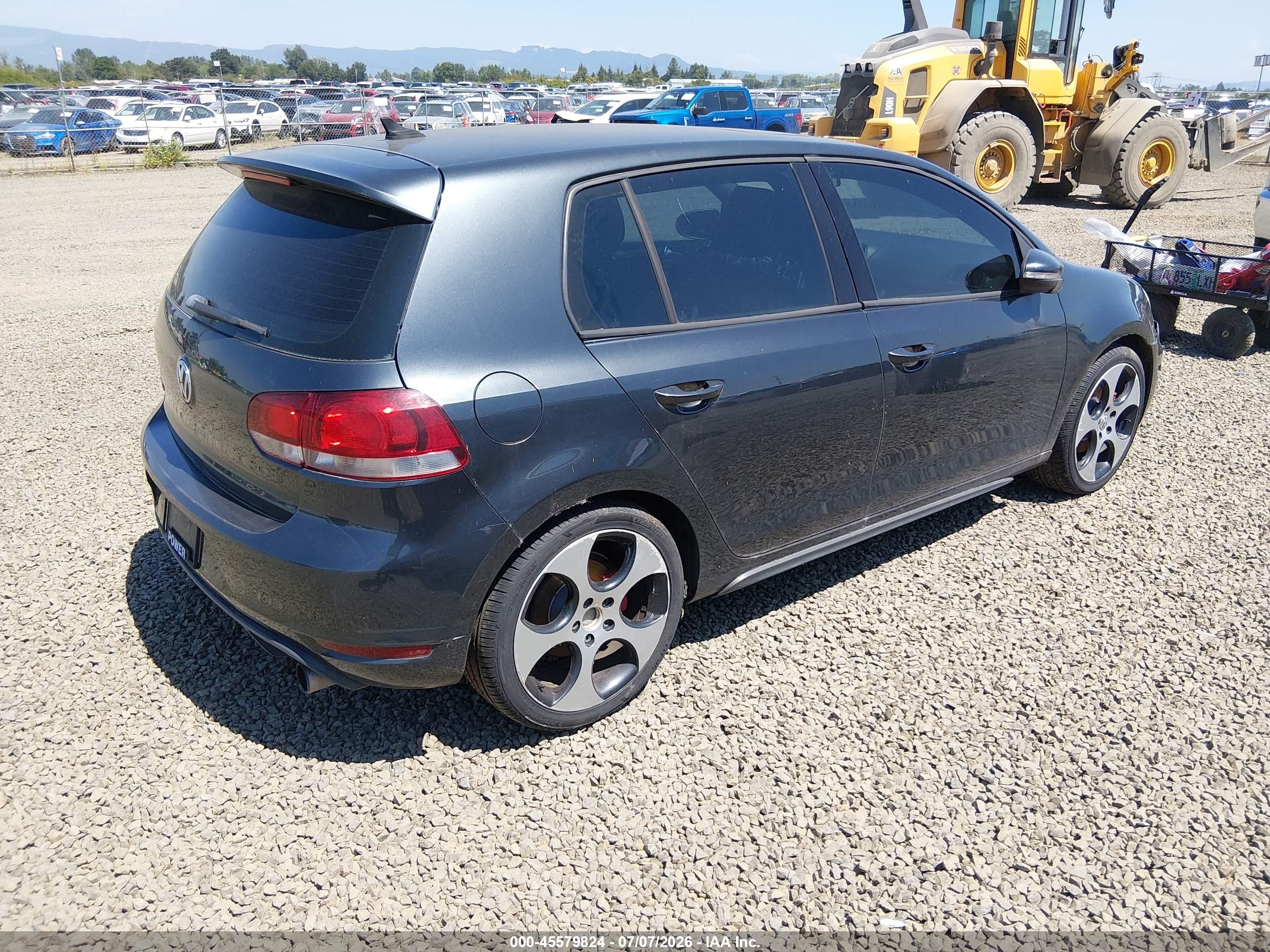 2012 Volkswagen Gti 4-door Black vin: WVWHD7AJ4CW215339