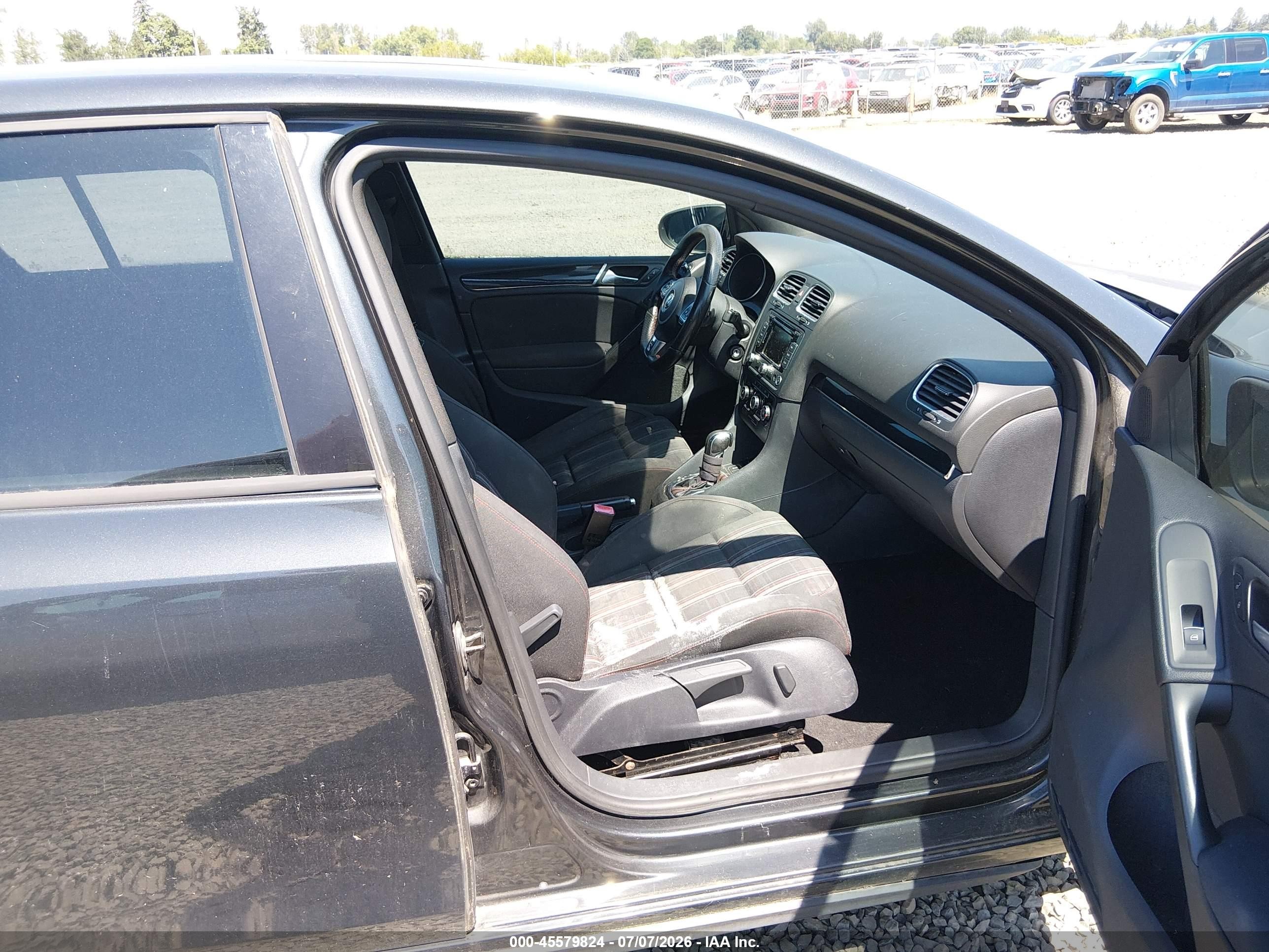 2012 Volkswagen Gti 4-door Black vin: WVWHD7AJ4CW215339