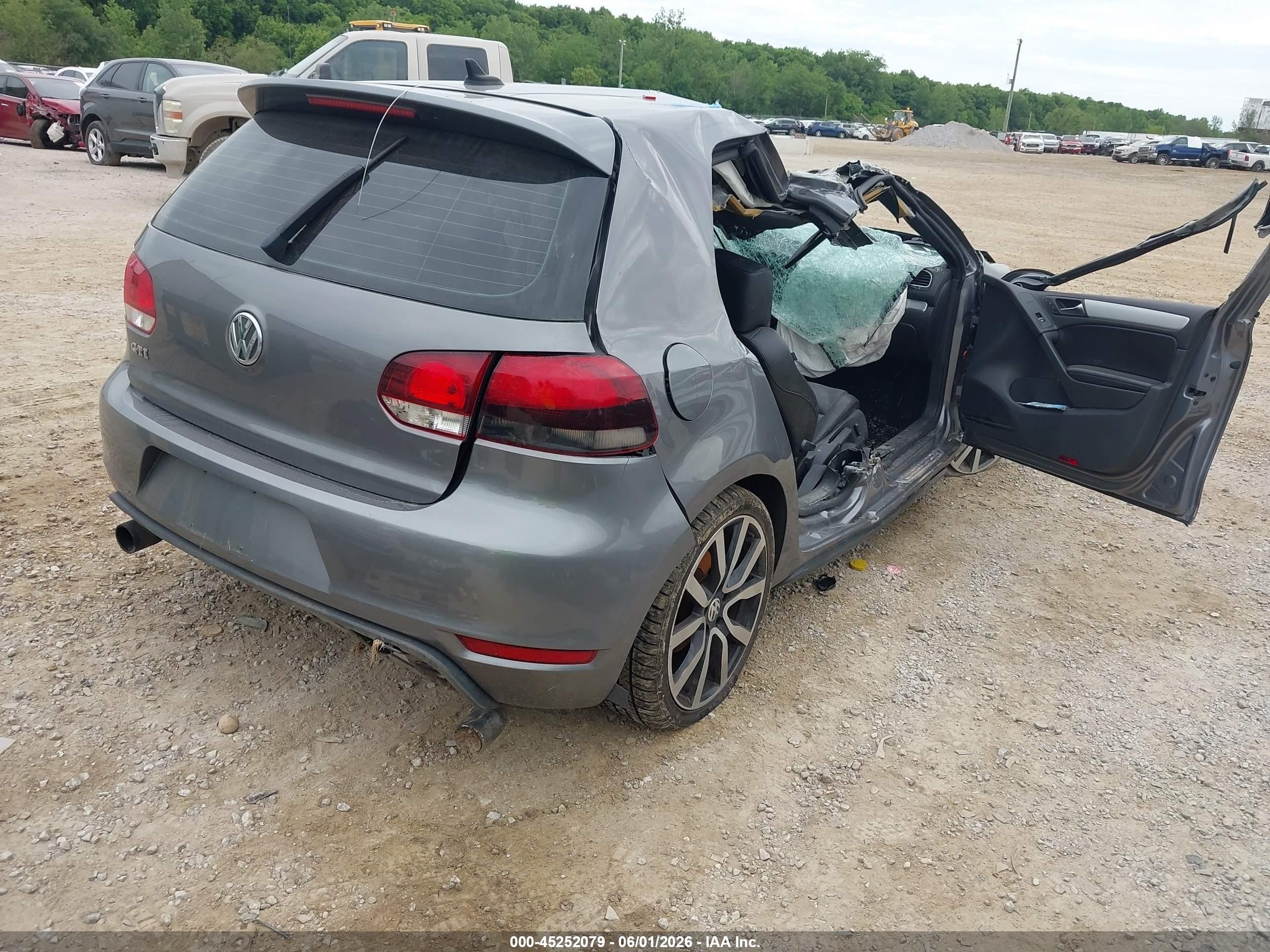 2012 Volkswagen Gti 4-door Autobahn Gray vin: WVWHD7AJ4CW319426