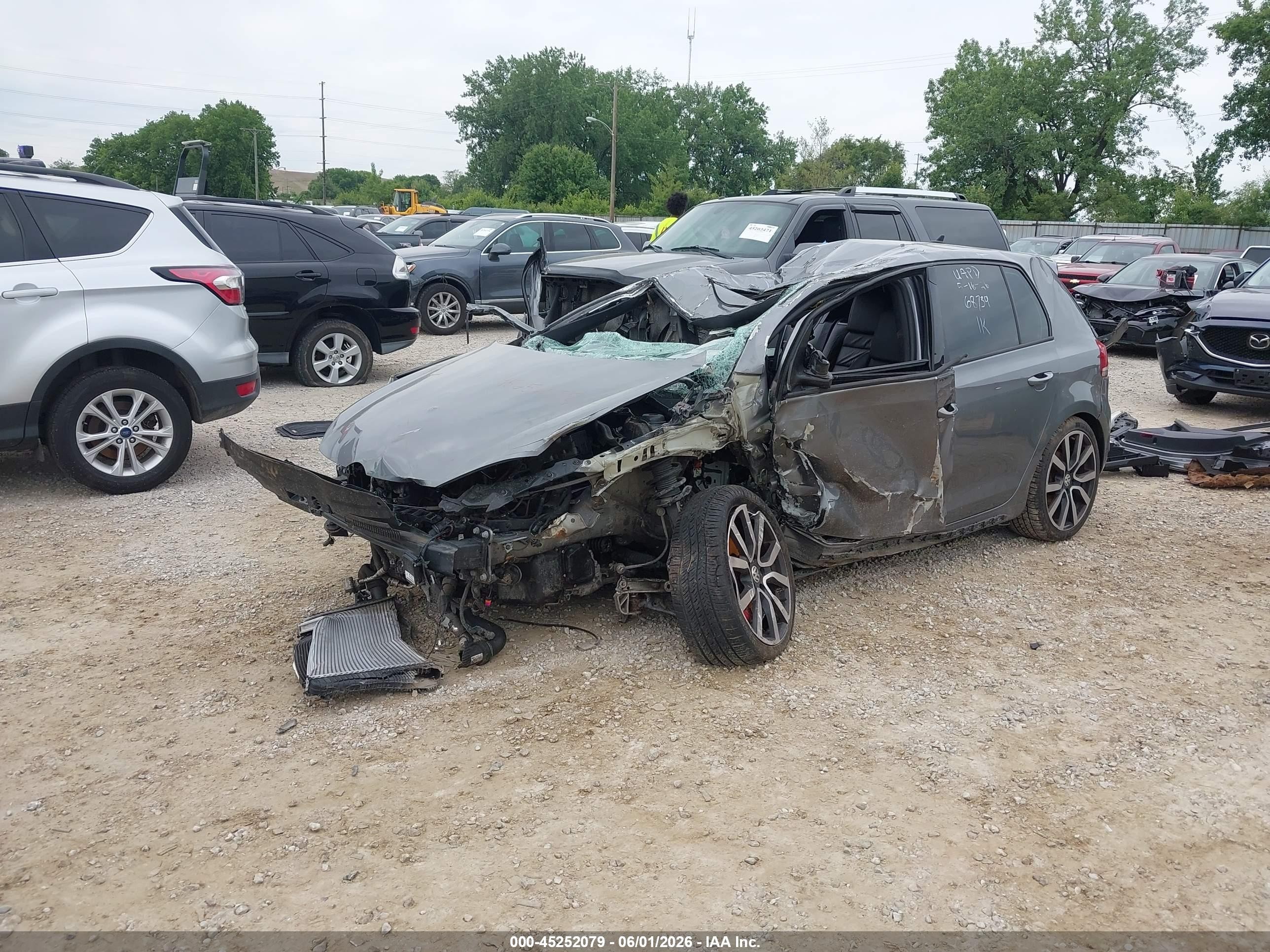 2012 Volkswagen Gti 4-door Autobahn Gray vin: WVWHD7AJ4CW319426
