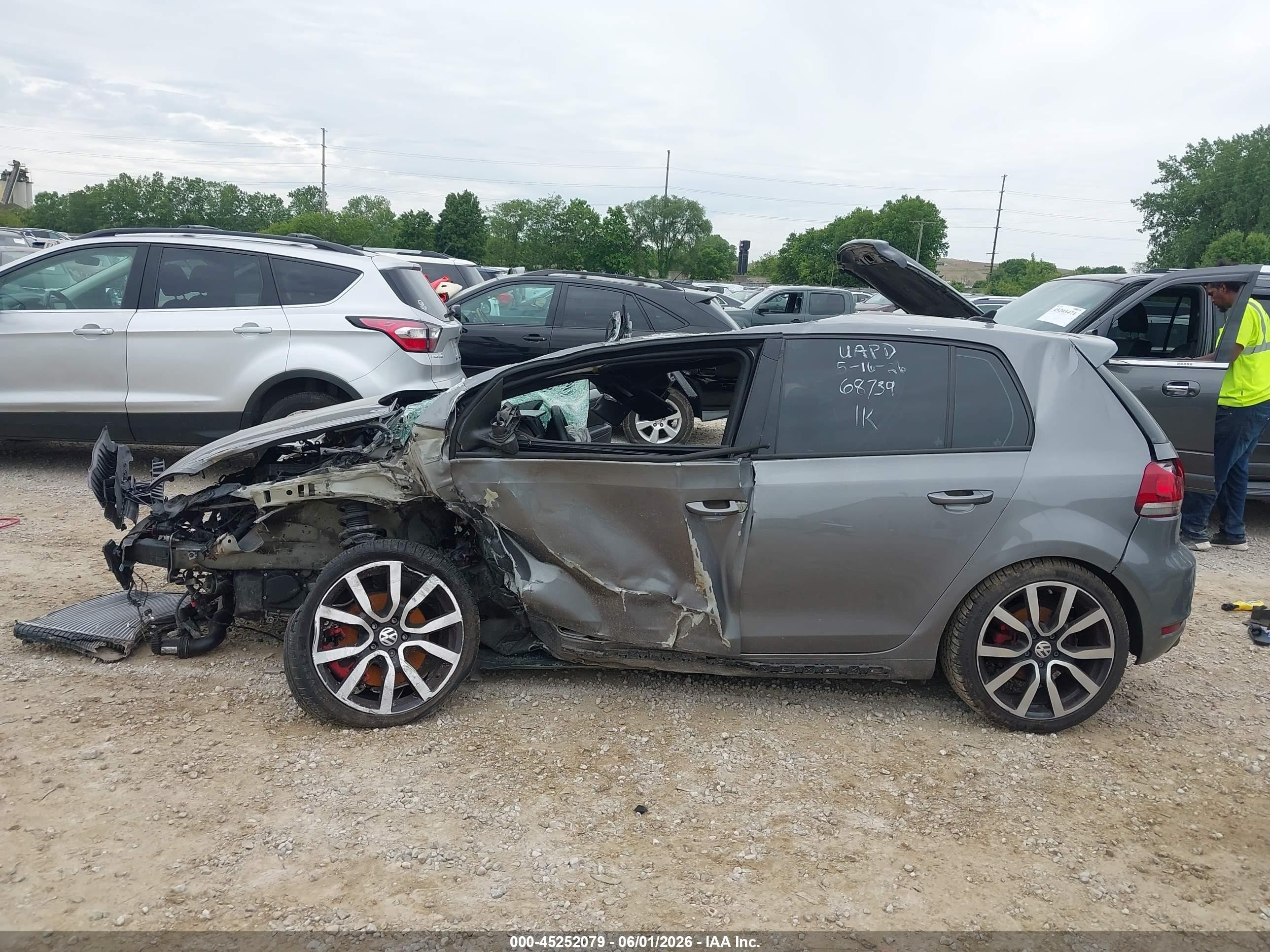 2012 Volkswagen Gti 4-door Autobahn Gray vin: WVWHD7AJ4CW319426