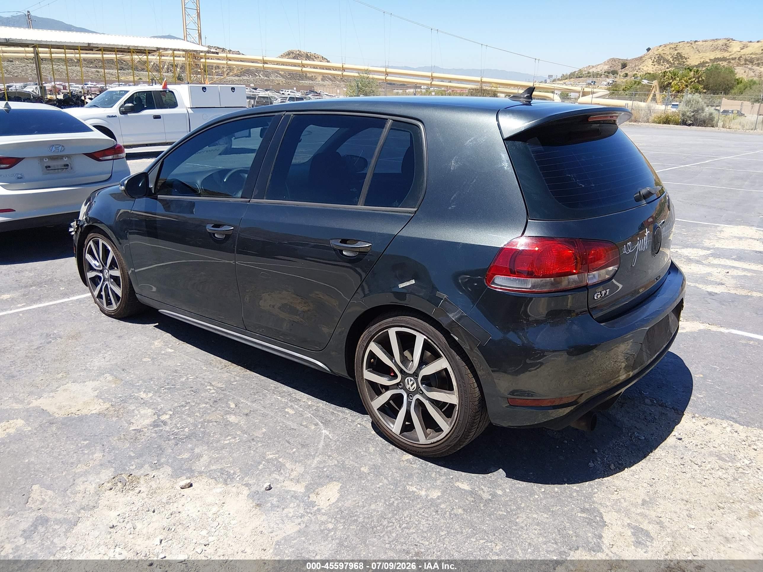 2014 Volkswagen Gti Wolfsburg Edition Black vin: WVWHD7AJ4EW006508
