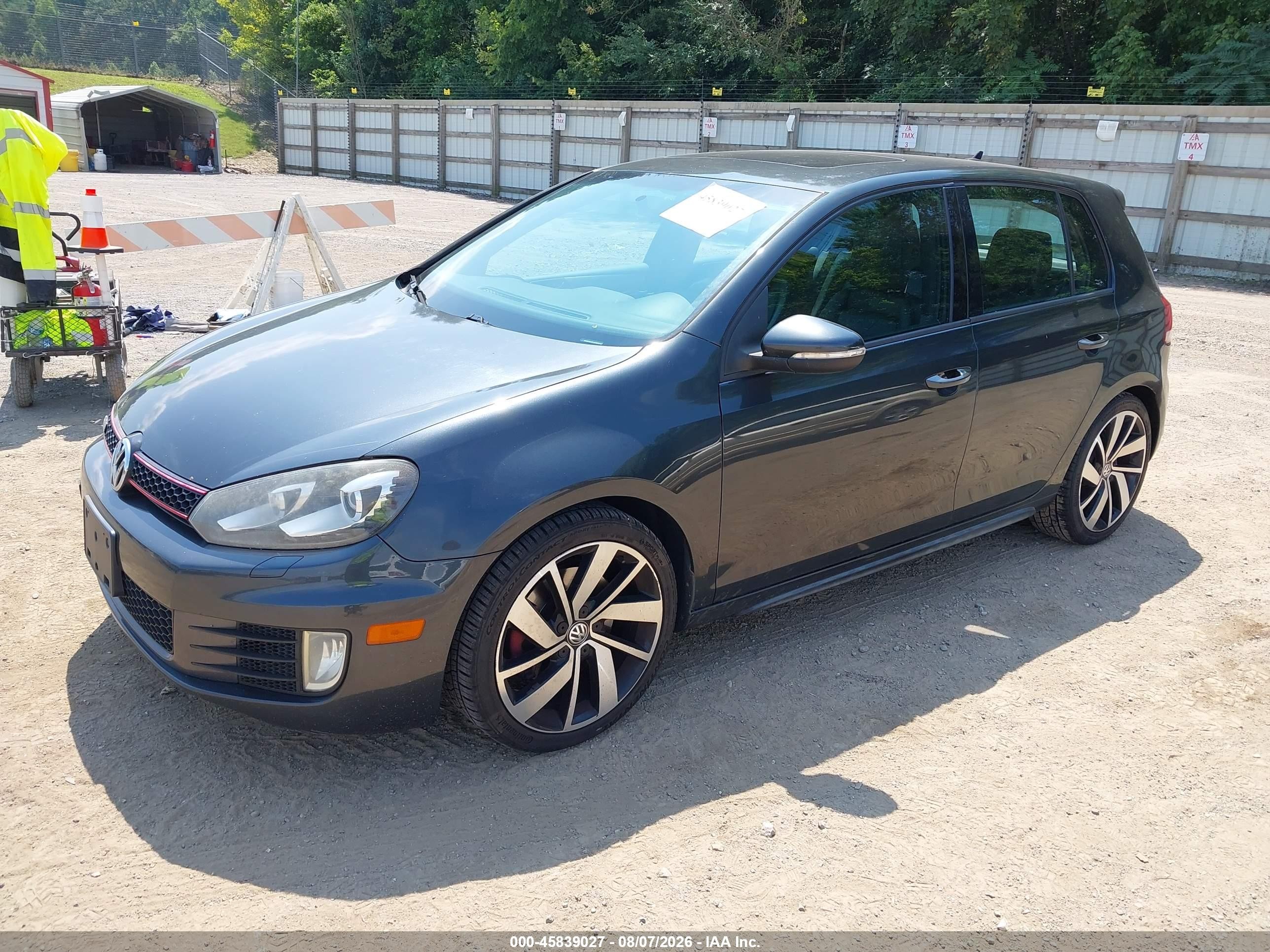 2012 Volkswagen Gti 4-door Autobahn Gray vin: WVWHD7AJ5CW024321