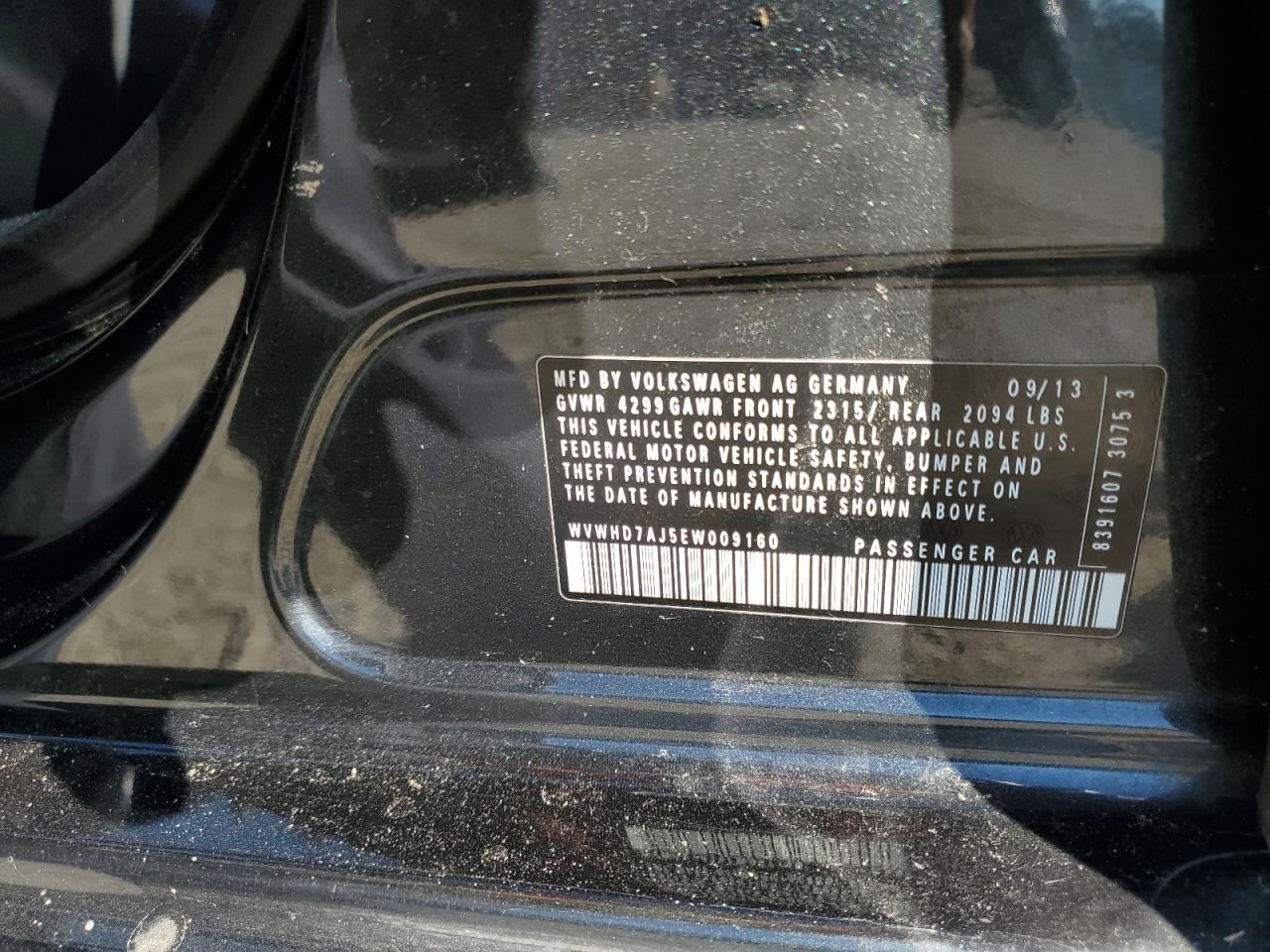 2014 Volkswagen Gti Charcoal vin: WVWHD7AJ5EW009160