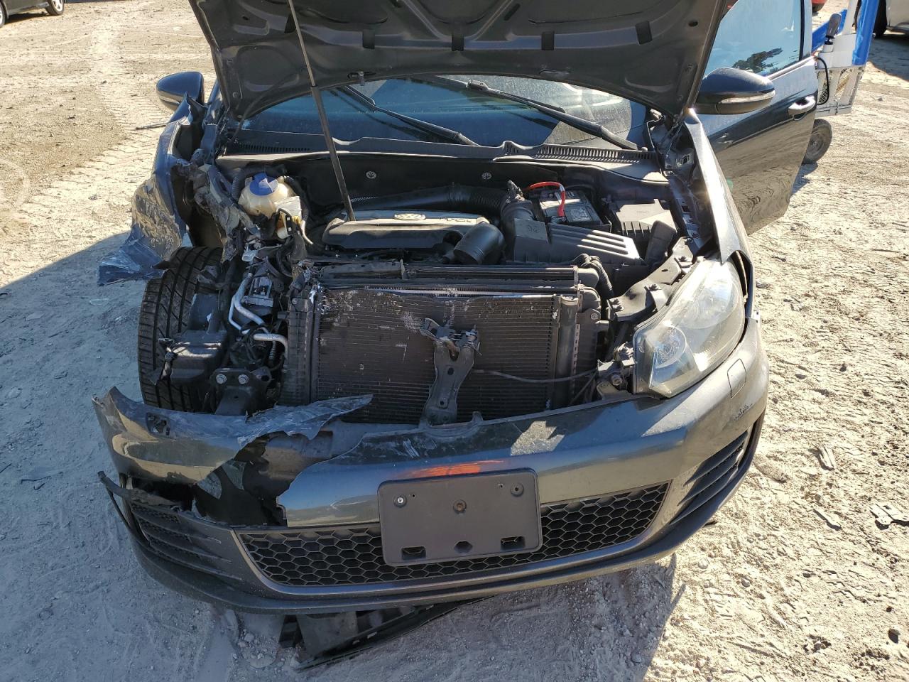 2014 Volkswagen Gti Charcoal vin: WVWHD7AJ5EW009160