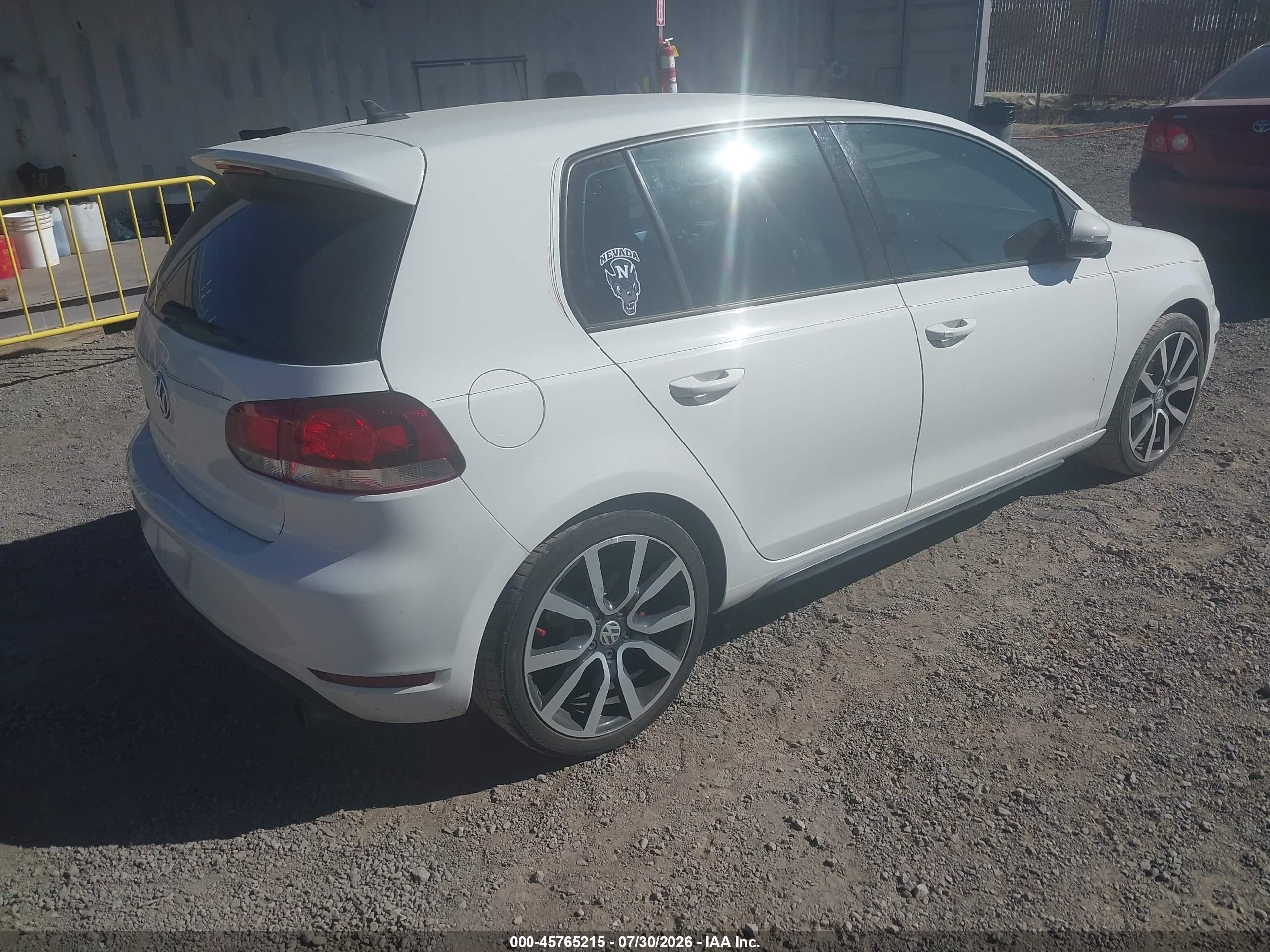 2012 Volkswagen Gti 4-door Autobahn White vin: WVWHD7AJ6CW053598