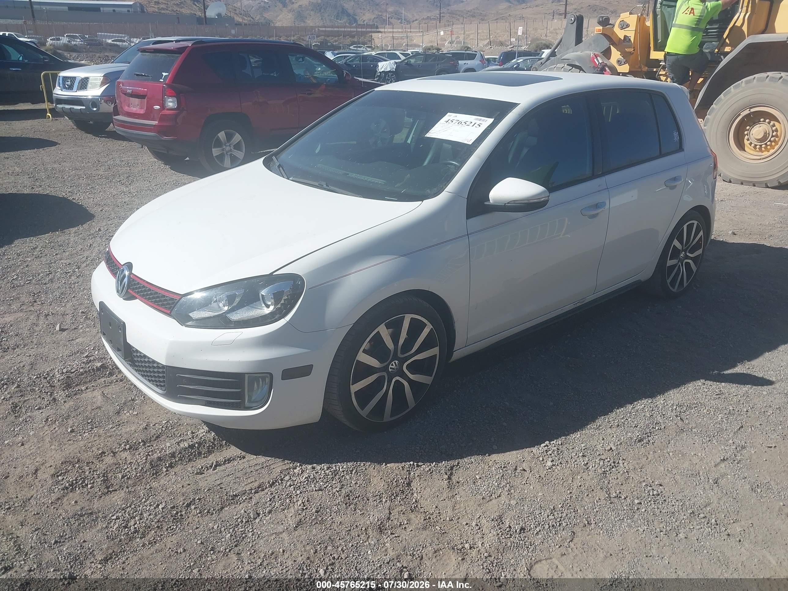 2012 Volkswagen Gti 4-door Autobahn White vin: WVWHD7AJ6CW053598