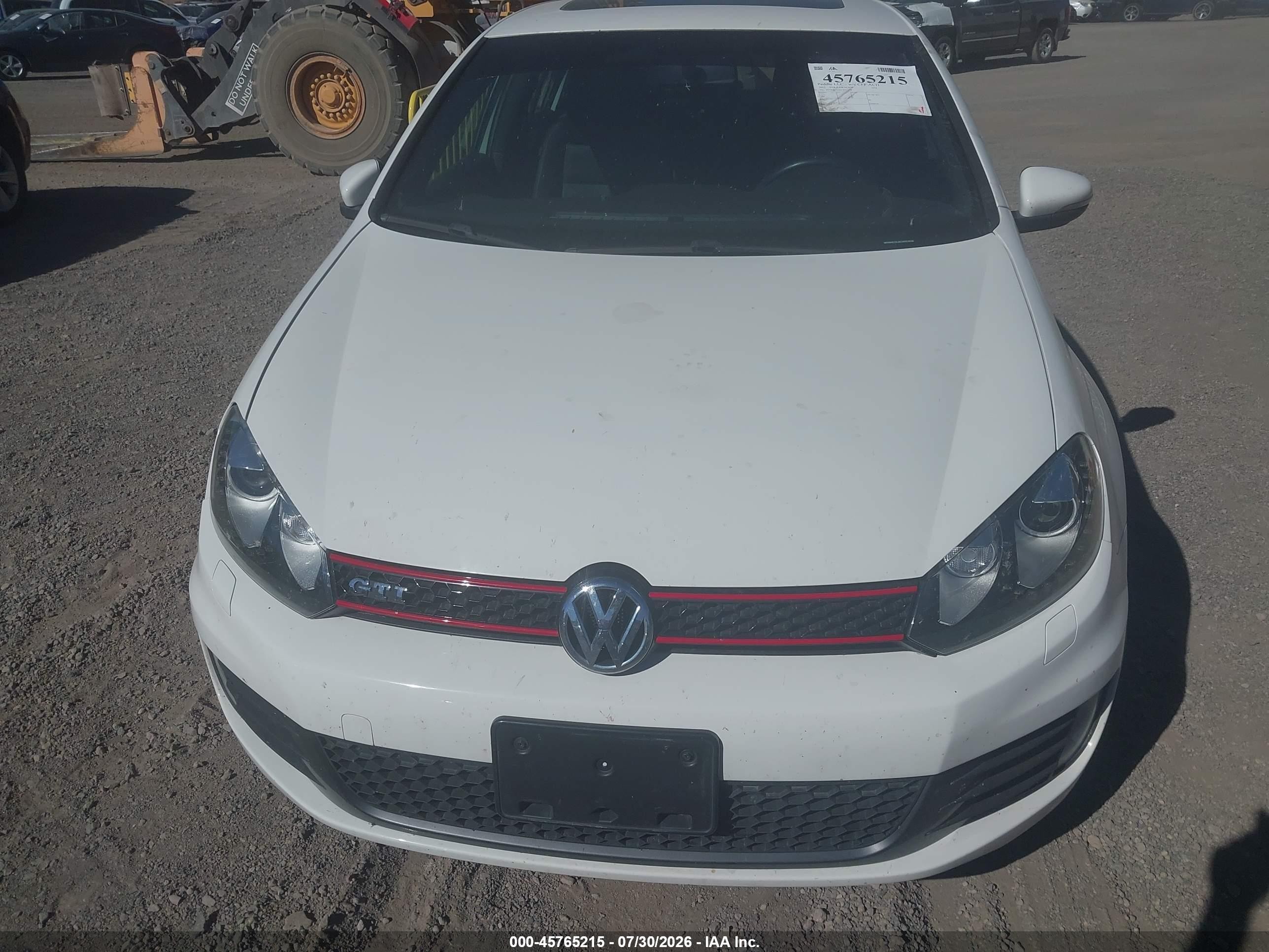 2012 Volkswagen Gti 4-door Autobahn White vin: WVWHD7AJ6CW053598