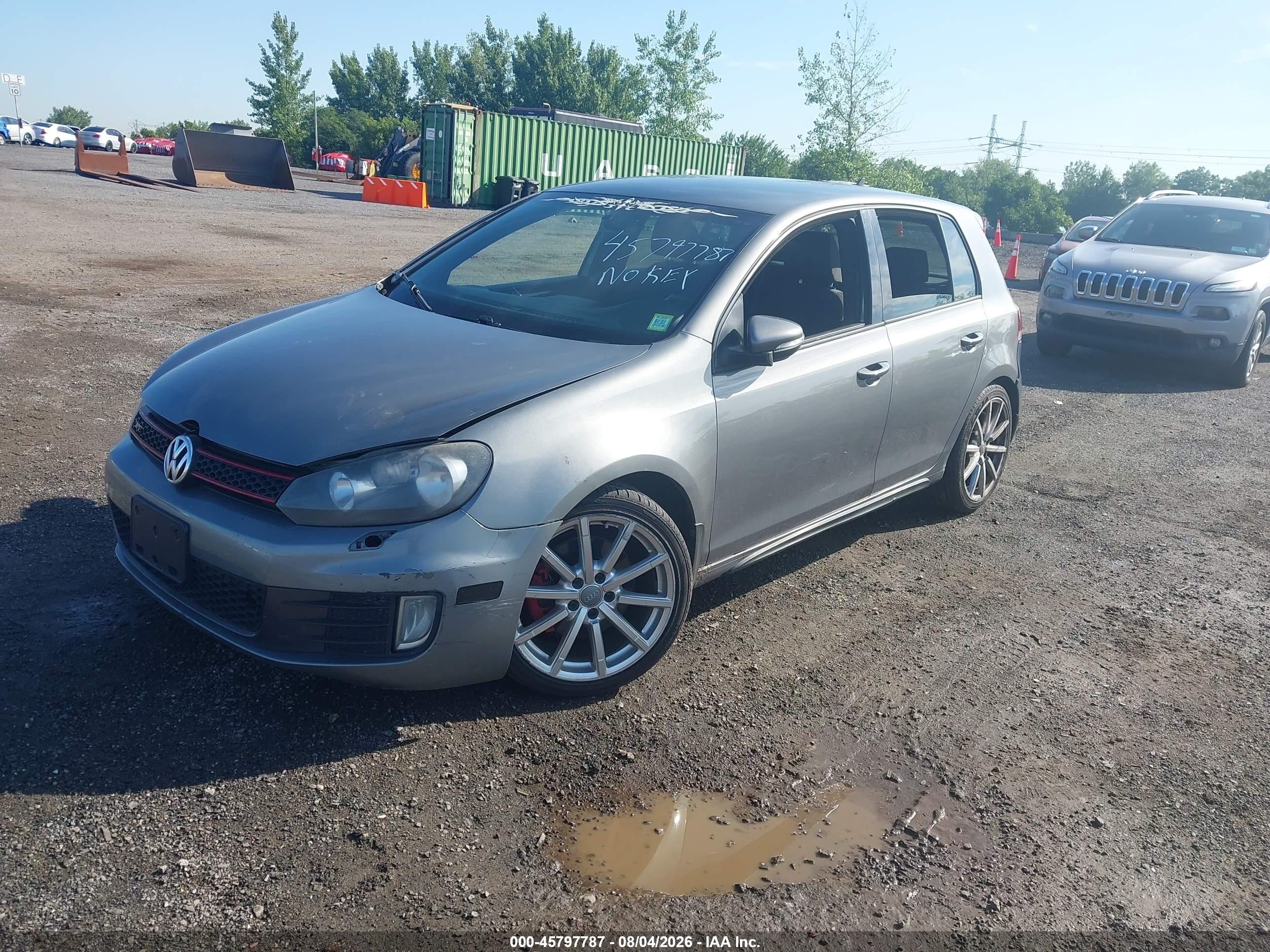 2012 Volkswagen Gti 4-door Серый vin: WVWHD7AJ6CW207288