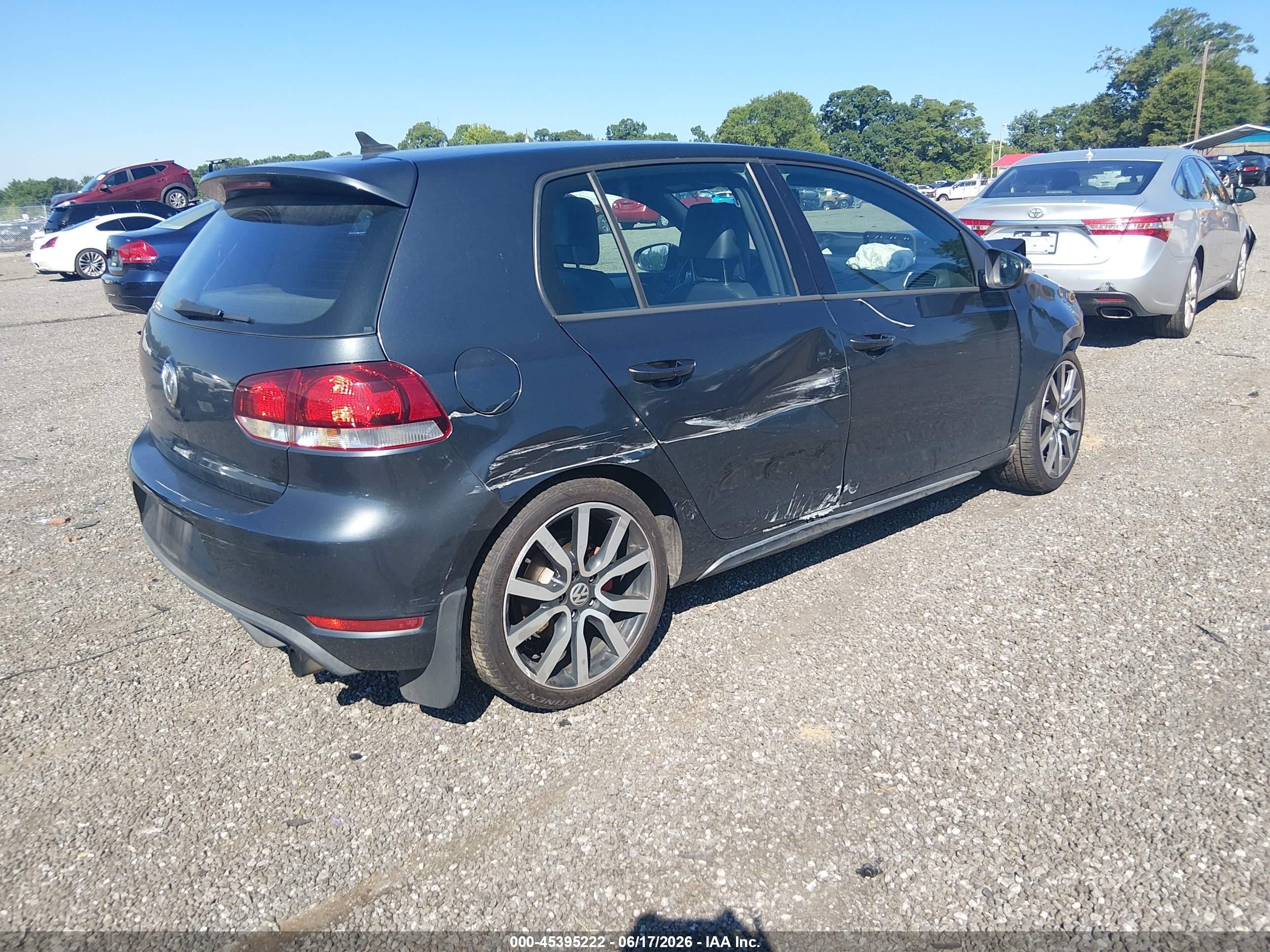 2012 Volkswagen Gti 4-door Autobahn Черный vin: WVWHD7AJ6CW210563