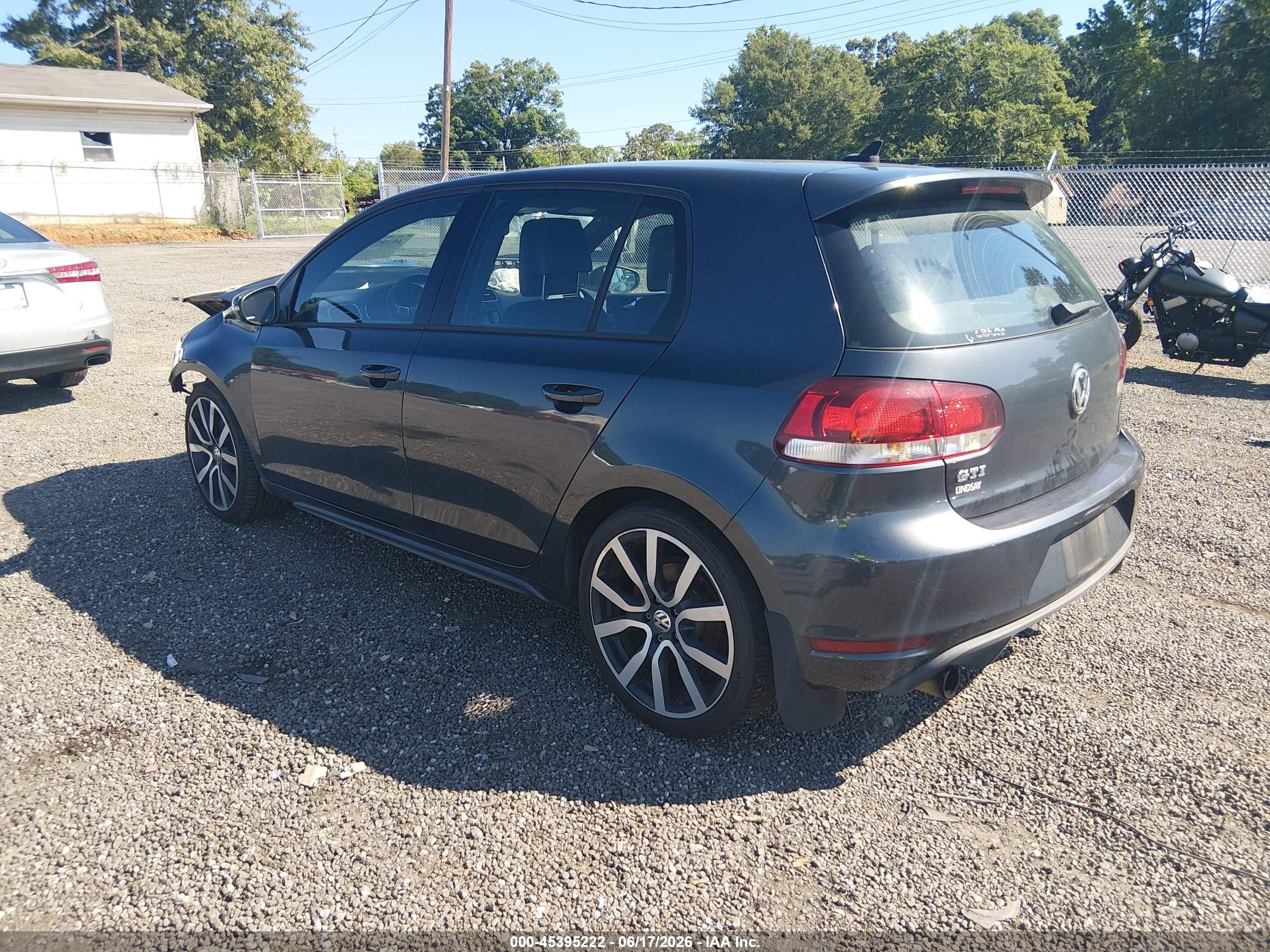2012 Volkswagen Gti 4-door Autobahn Черный vin: WVWHD7AJ6CW210563