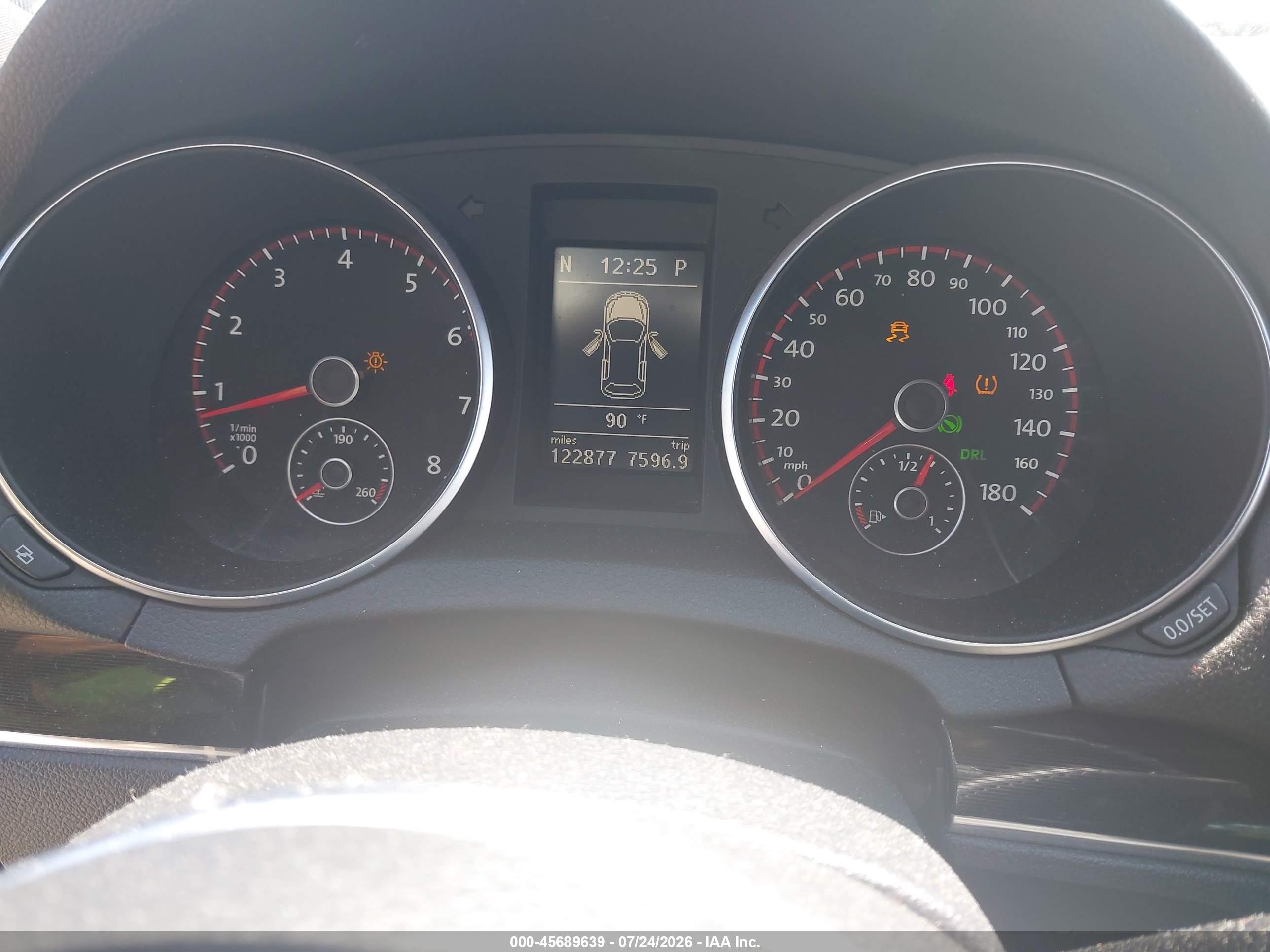 2012 Volkswagen Gti 4-door Черный vin: WVWHD7AJ6CW213110