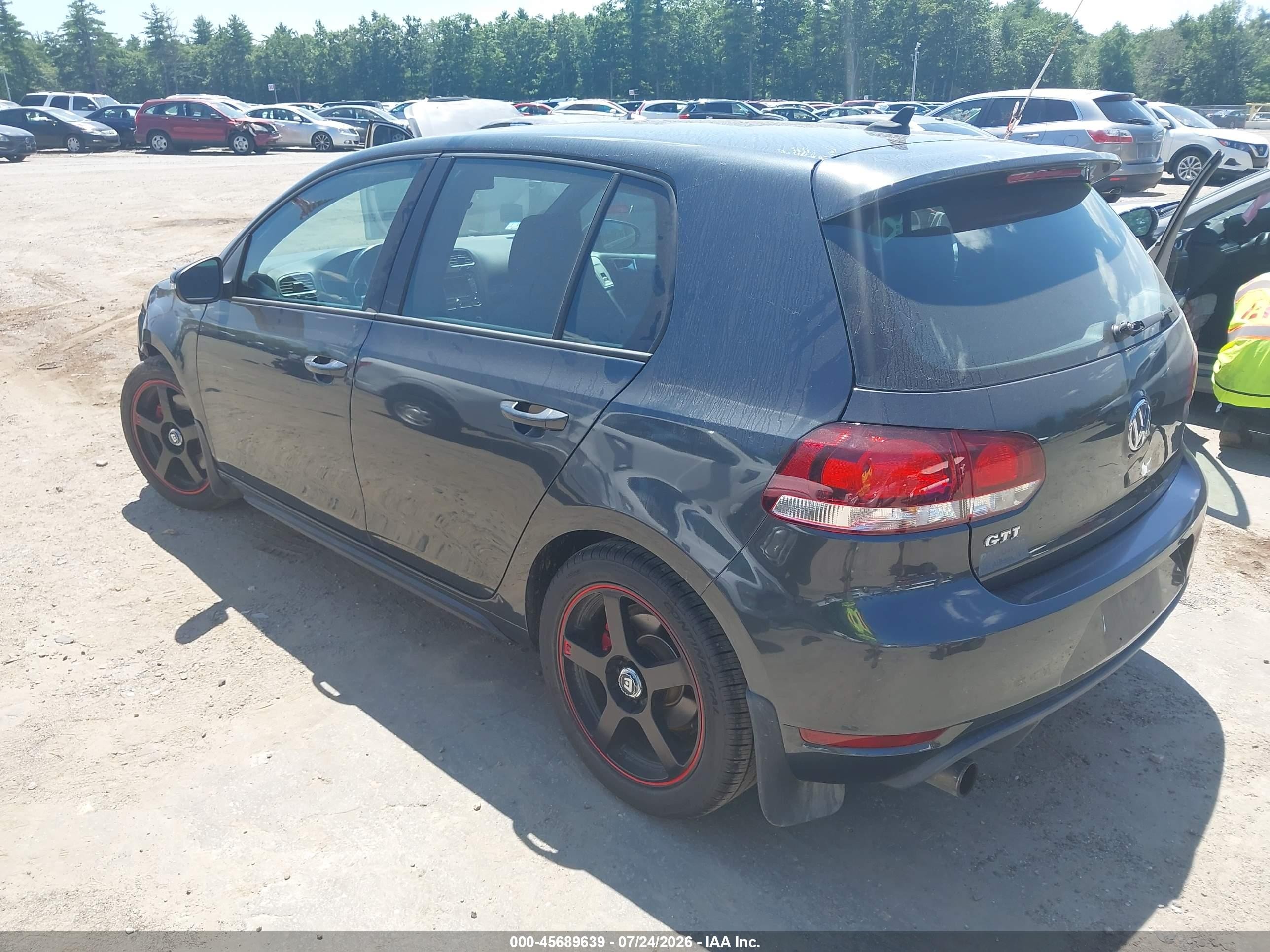2012 Volkswagen Gti 4-door Черный vin: WVWHD7AJ6CW213110