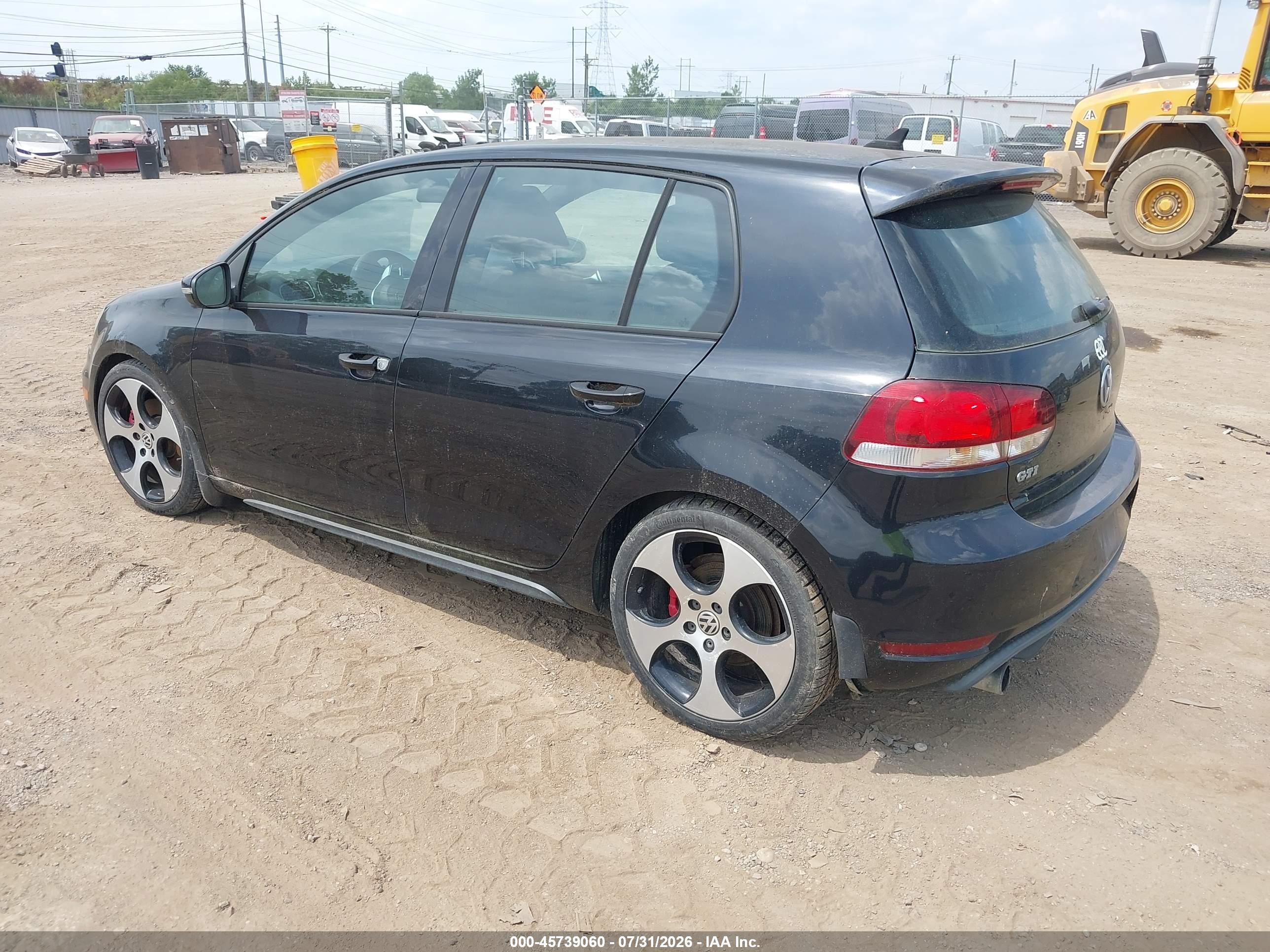 2012 Volkswagen Gti 4-door Black vin: WVWHD7AJ6CW308072