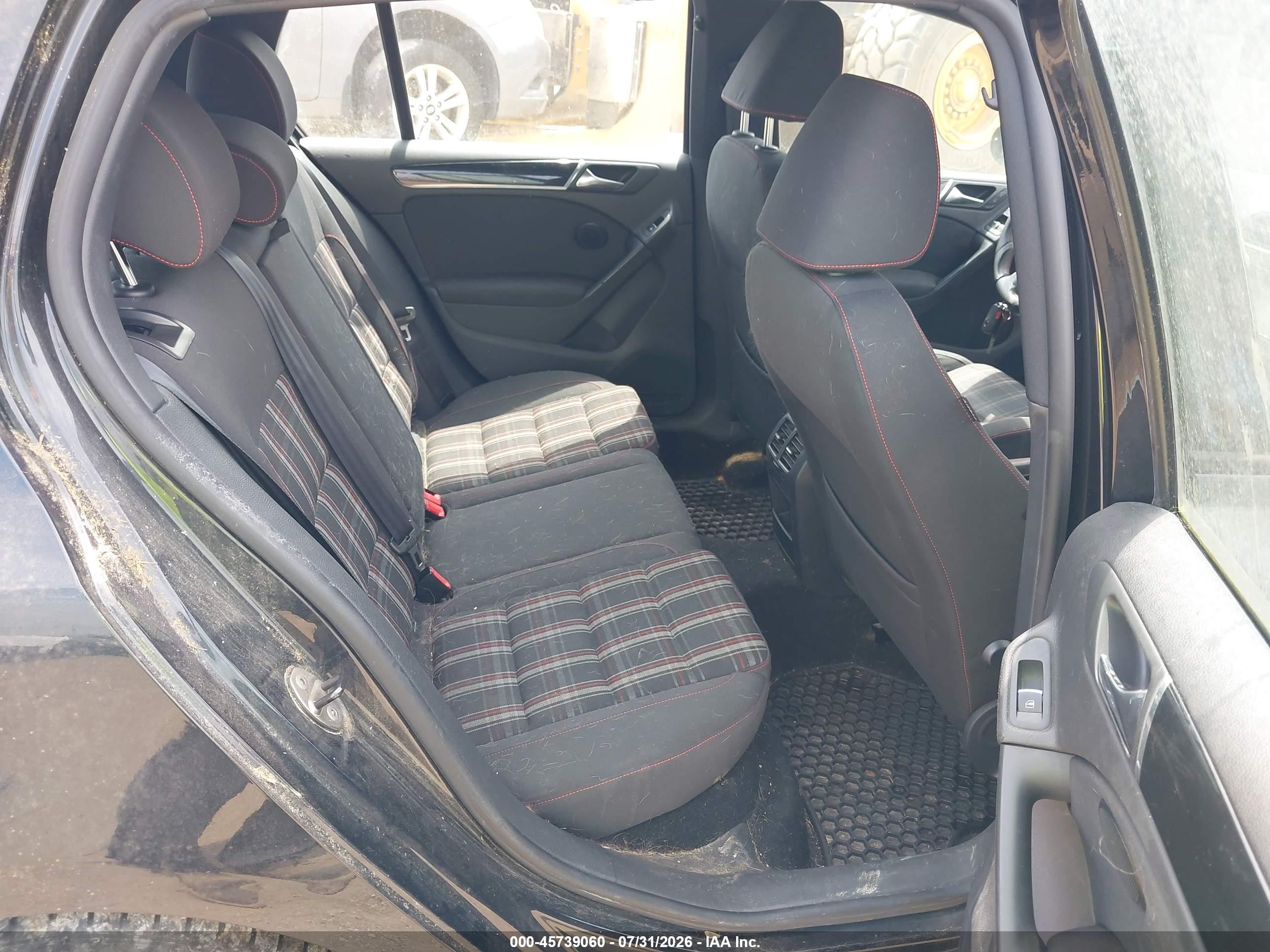 2012 Volkswagen Gti 4-door Black vin: WVWHD7AJ6CW308072